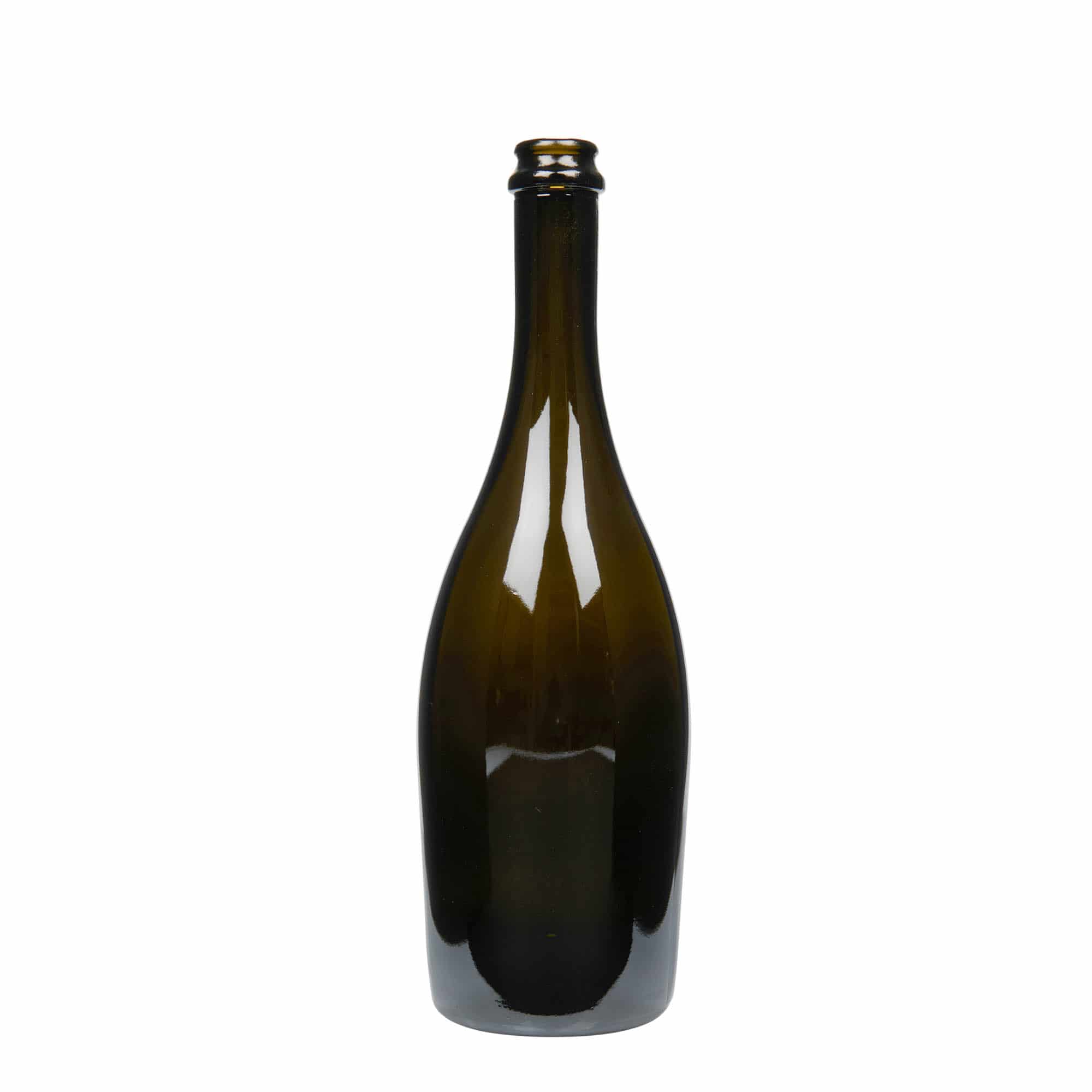 750 ml fľaša na sekt „Carmen“, sklená, antická zelená farba, hrdlo: štupeľ 750 ml fľaša na sekt „Carmen“, sklená, antická zelená farba, hrdlo: štupeľ