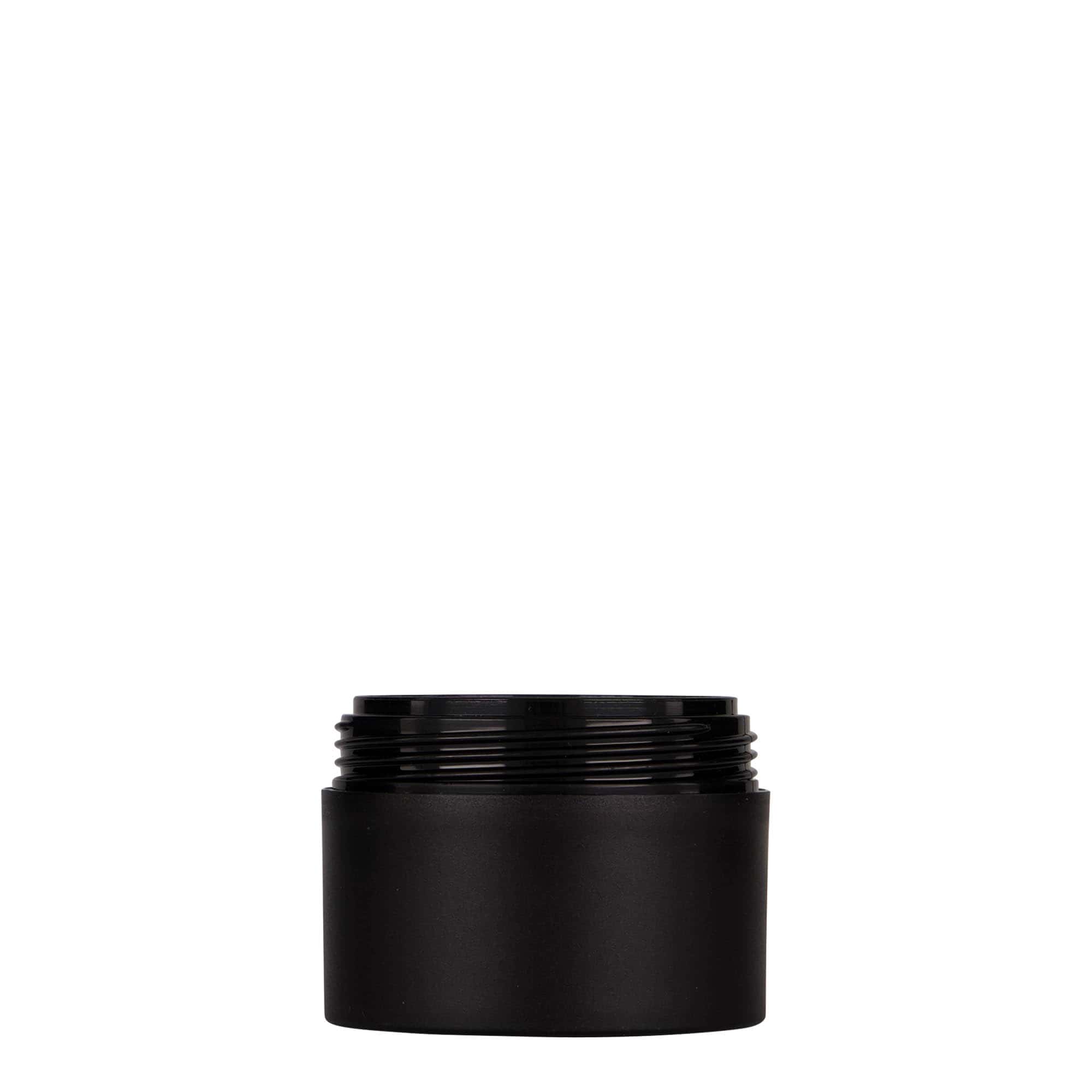 50 ml plastová dóza 'Antonella', PP, čierna, hrdlo: závitové viečko 50 ml plastová dóza 'Antonella', PP, čierna, hrdlo: závitové viečko