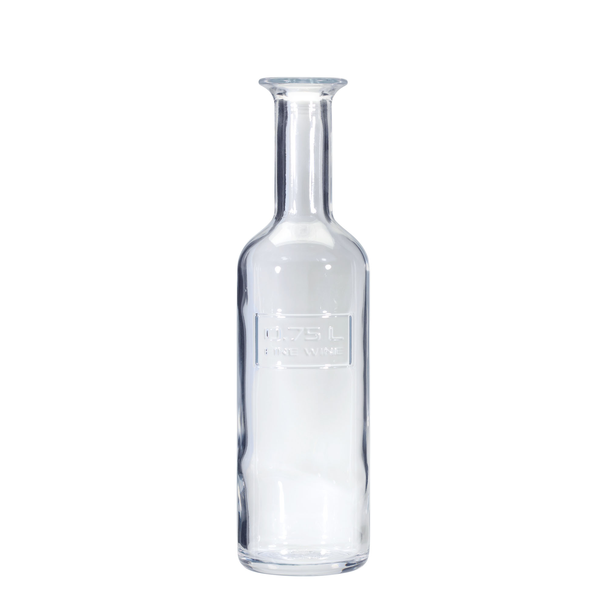 750 ml sklenená fľaša 'Optima Fine Wine', hrdlo: korok
