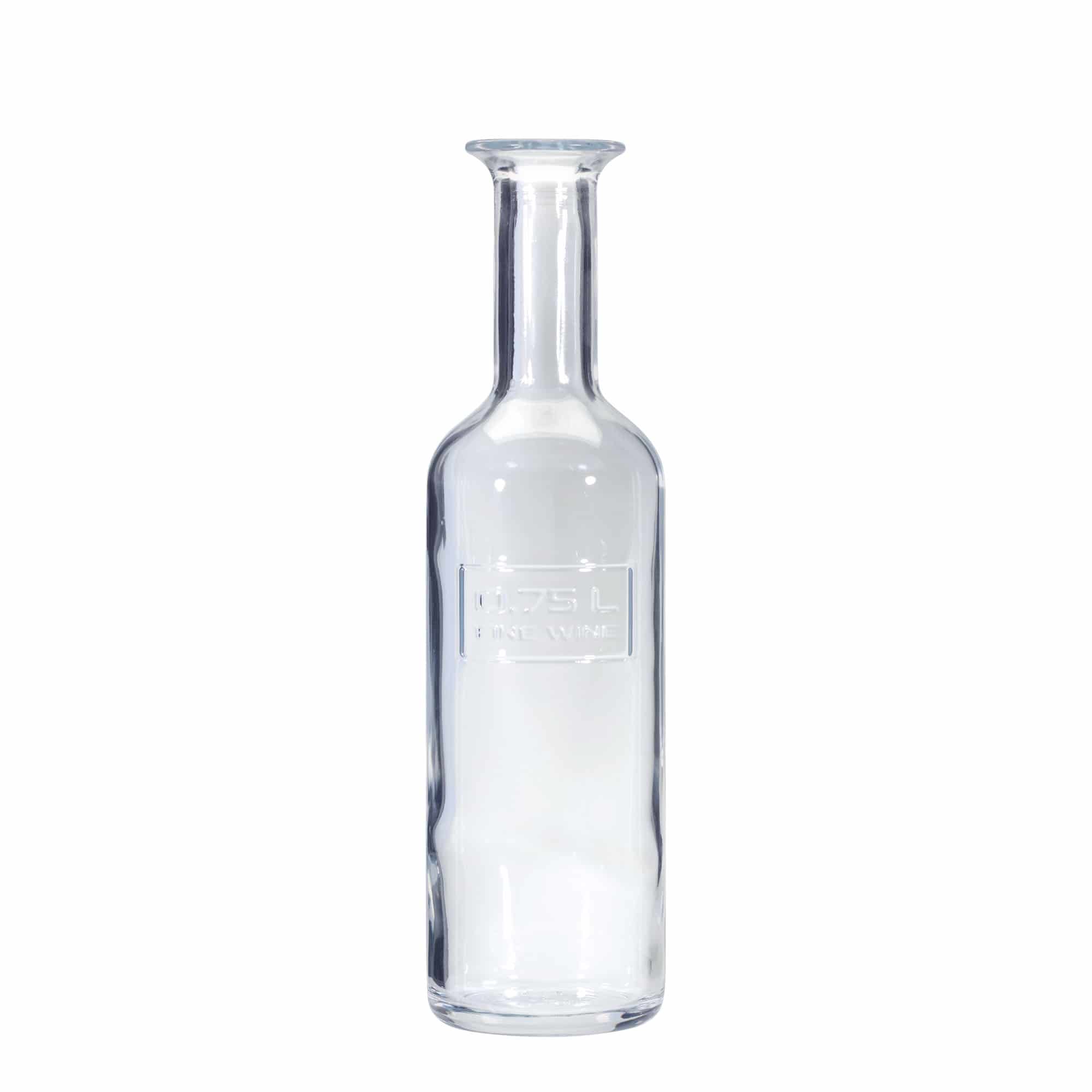 750 ml sklenená fľaša 'Optima Fine Wine', hrdlo: korok