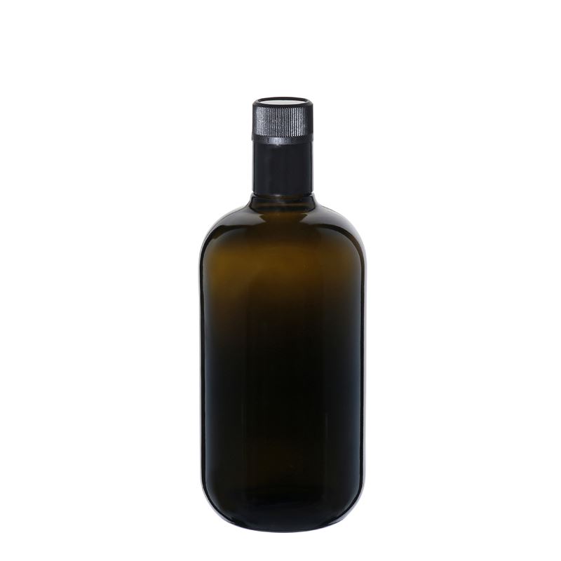 750 ml fľaša na ocot/olej 'Biolio', sklo, antik zelená, hrdlo: DOP