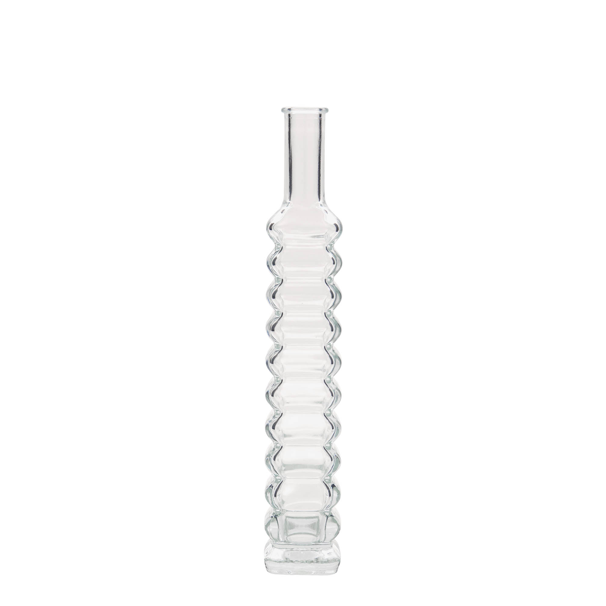 100 ml sklenená fľaša 'Roma', štvorcová, hrdlo: korok 100 ml sklenená fľaša 'Roma', štvorcová, hrdlo: korok