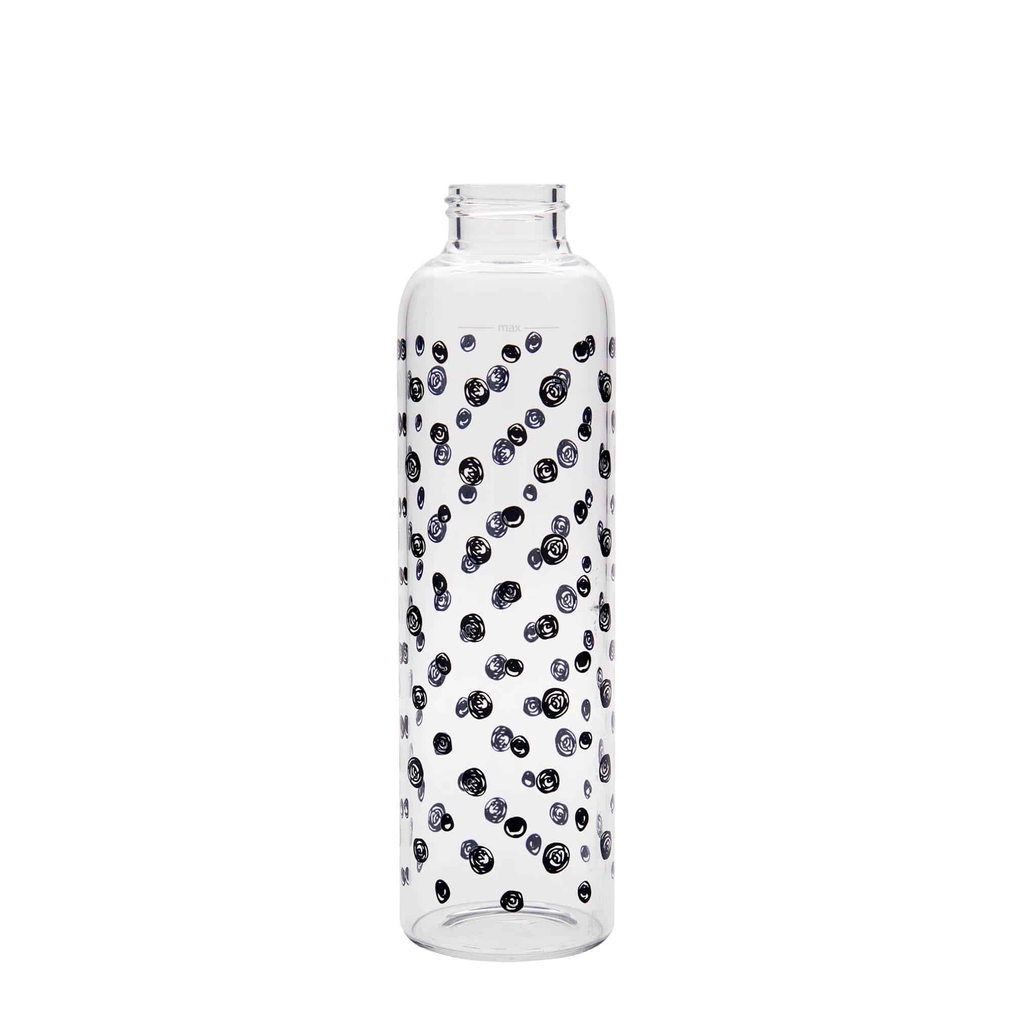 500 ml fľaša „Perseus“, motív: čierne body, hrdlo: skrutkovací uzáver 500 ml fľaša „Perseus“, motív: čierne body, hrdlo: skrutkovací uzáver