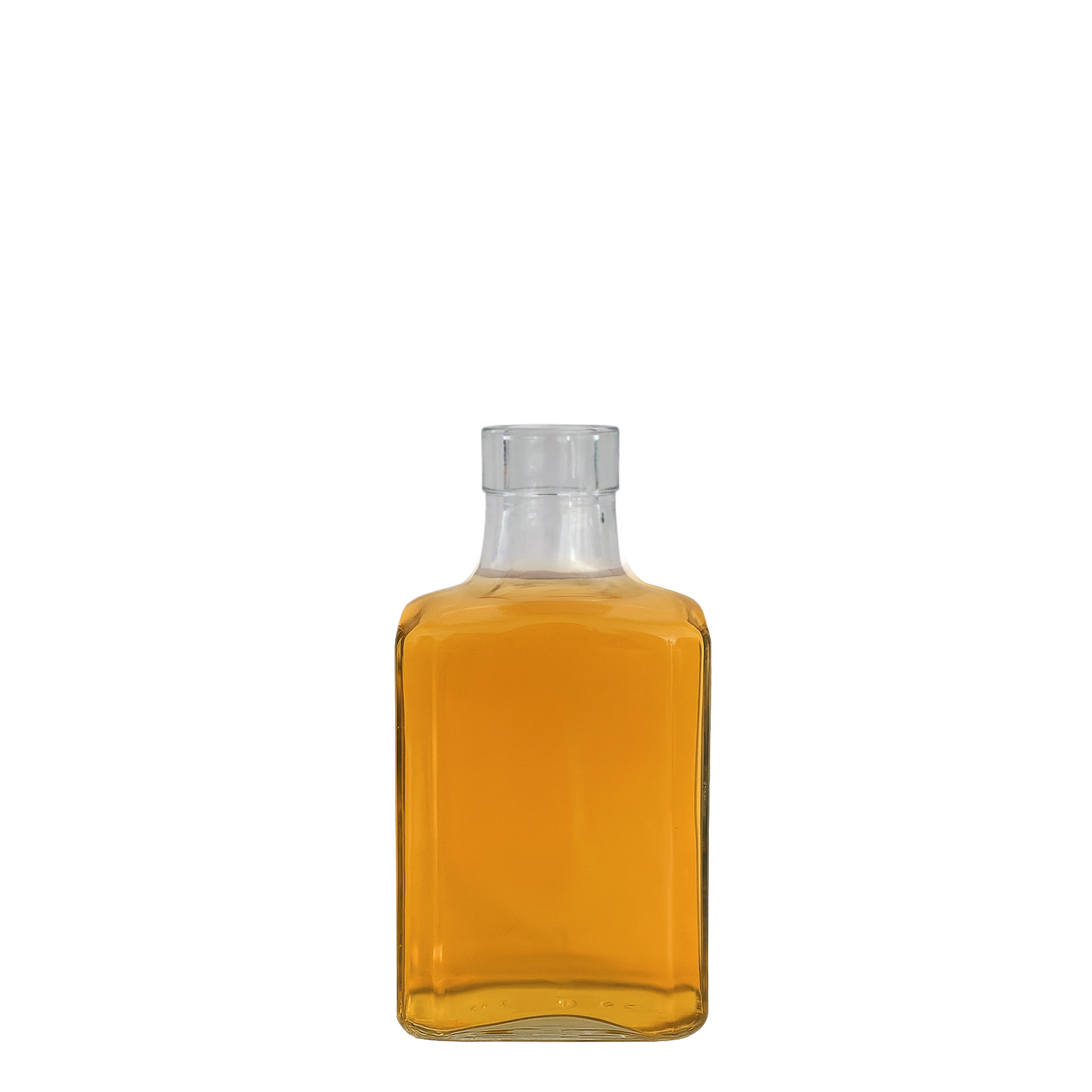 250 ml sklenená fľaša 'Decanter Quadro Oberband', štvorcová, hrdlo: korok