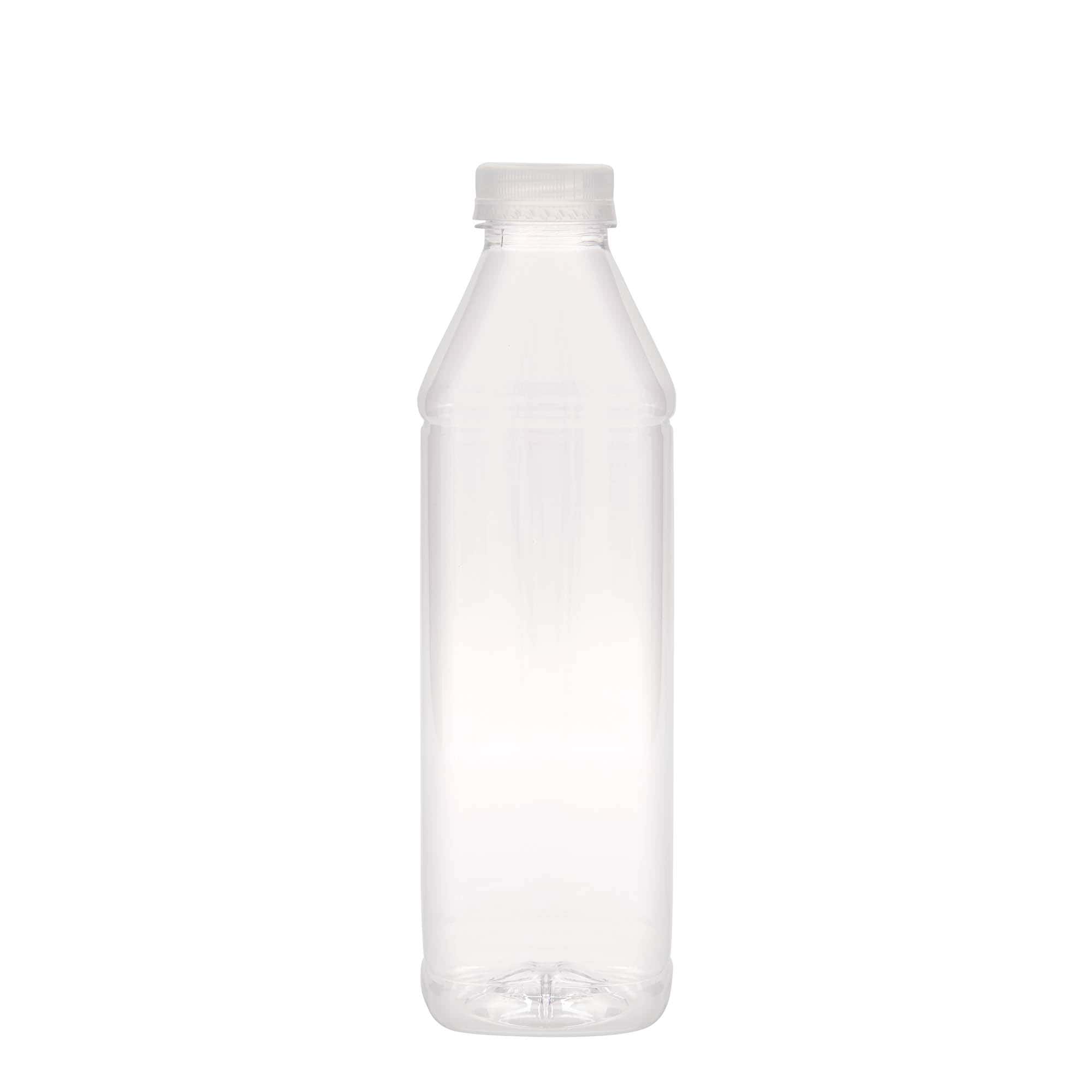1 000 ml PET fľaša „Milk and Juice Carré“, štvorcová, plast, hrdlo: 38 mm 1 000 ml PET fľaša „Milk and Juice Carré“, štvorcová, plast, hrdlo: 38 mm
