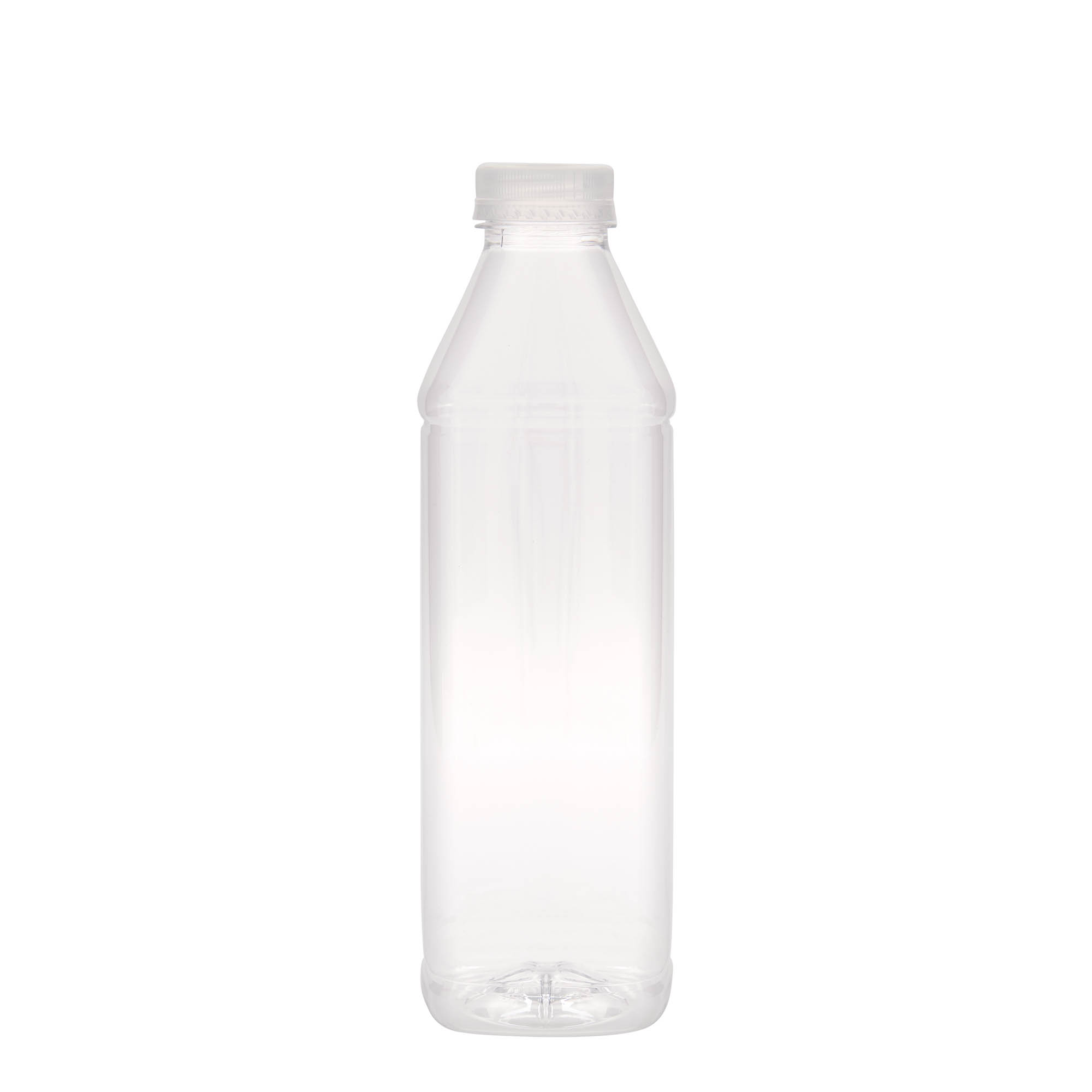 1 000 ml PET fľaša „Milk and Juice Carré“, štvorcová, plast, hrdlo: 38 mm