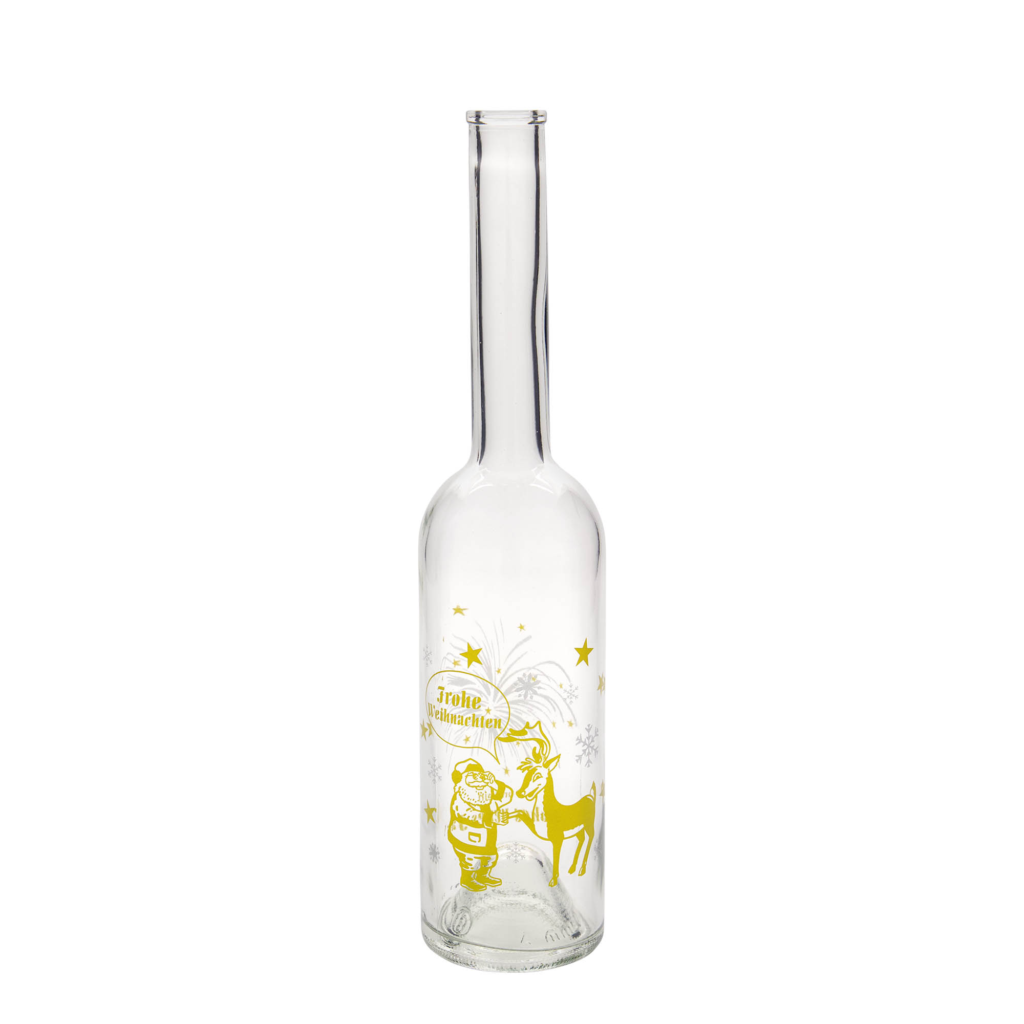 500 ml sklenená fľaša 'Opera', motív: Ohňostroj, hrdlo: korok