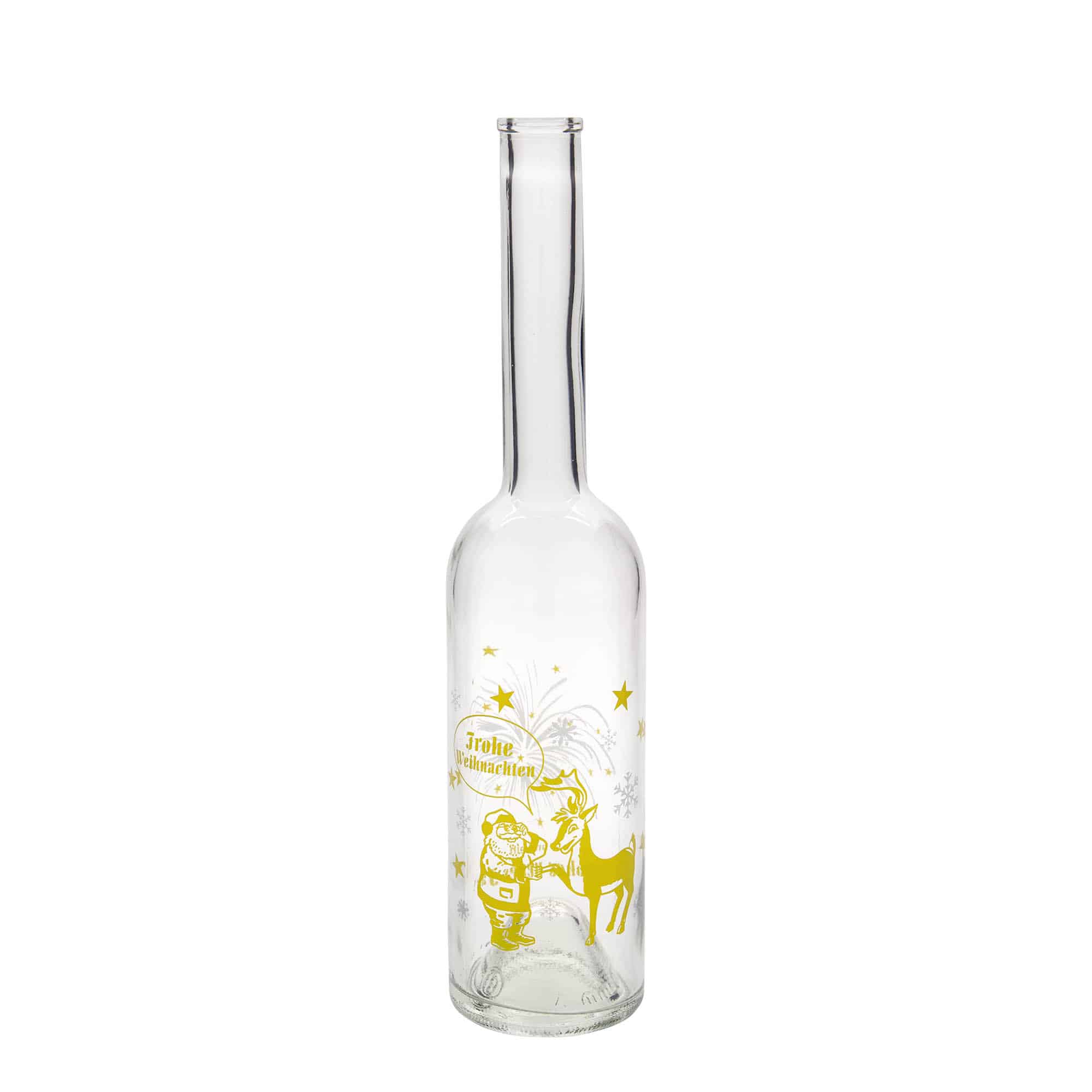 500 ml sklenená fľaša 'Opera', motív: Ohňostroj, hrdlo: korok