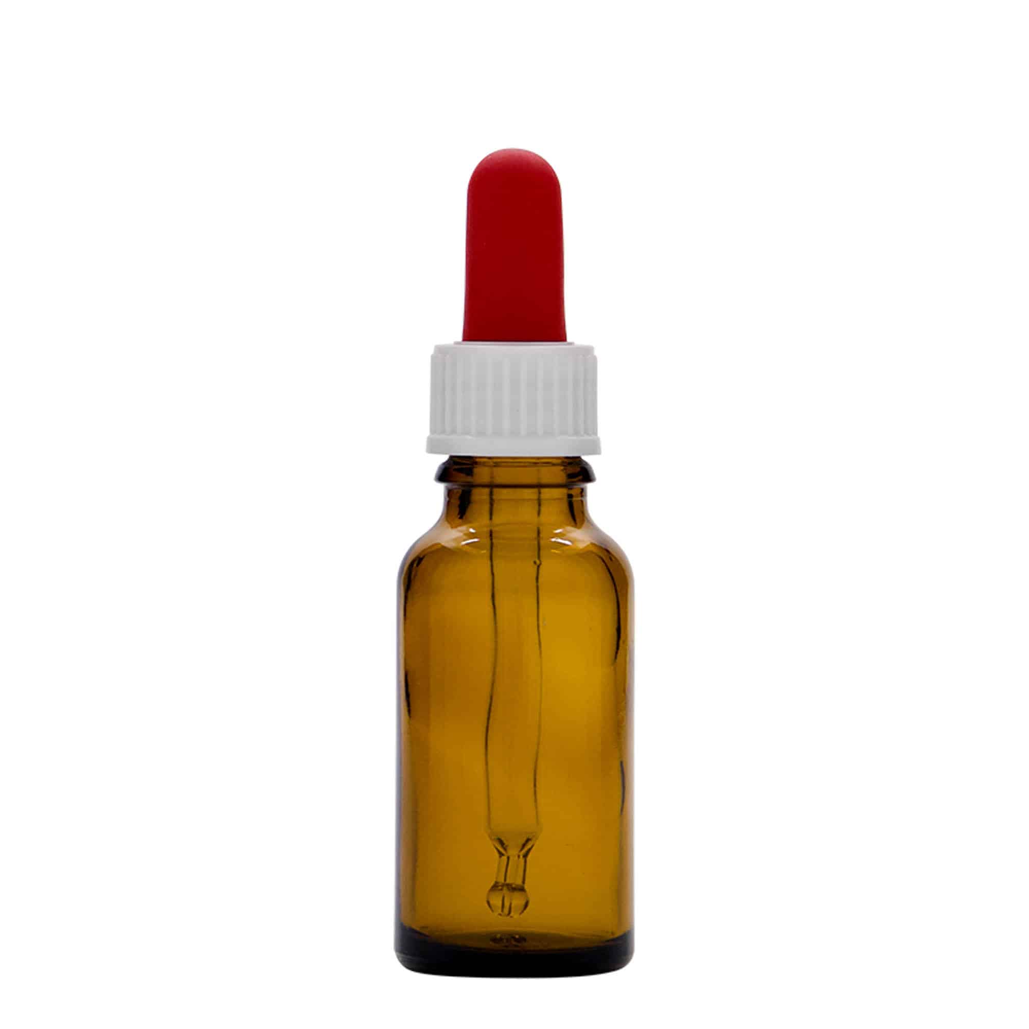20 ml liekovka s pipetou, sklená, hnedá farba, hrdlo: DIN 18