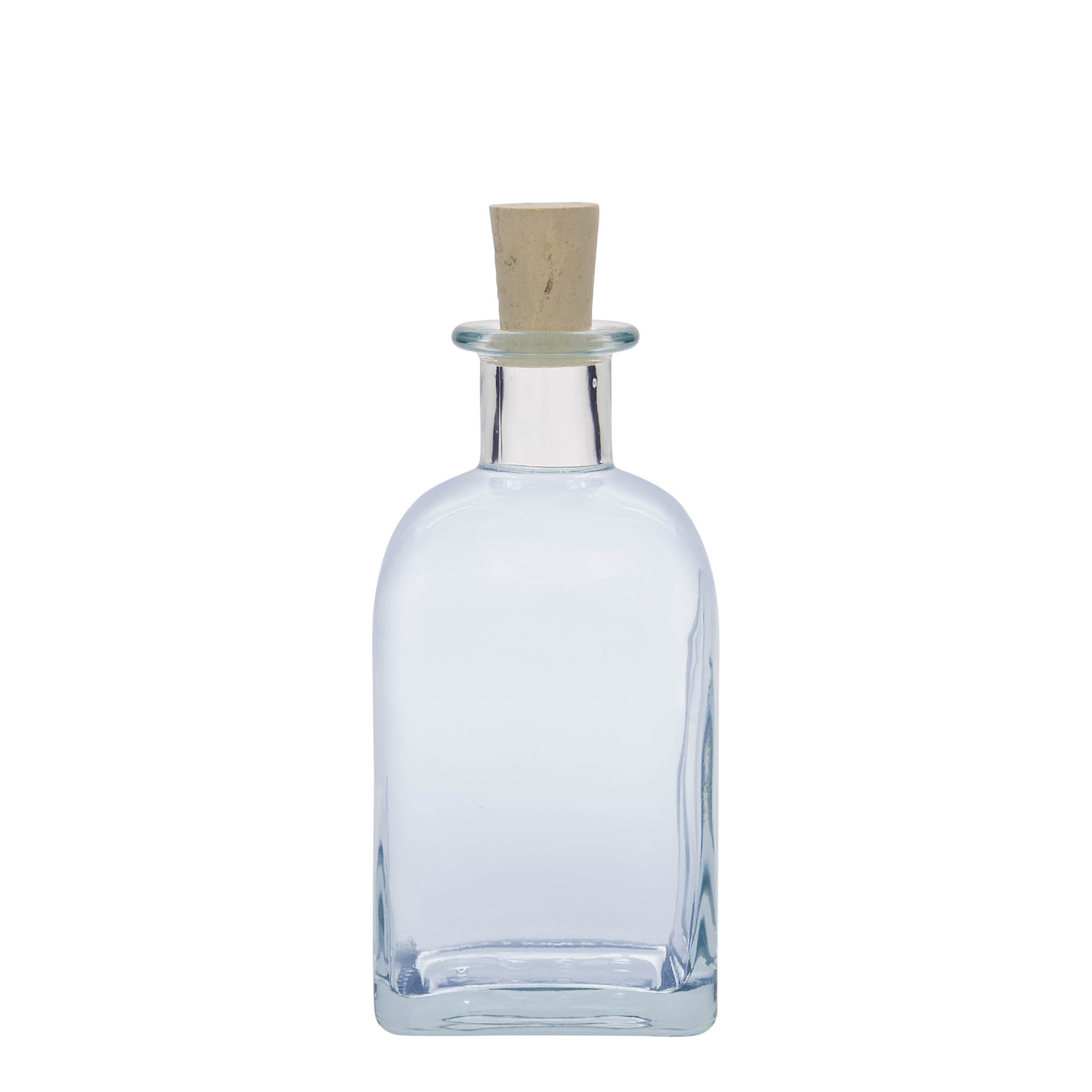 350 ml sklenená fľaša Apotheker Carré, štvorcová, hrdlo: korok