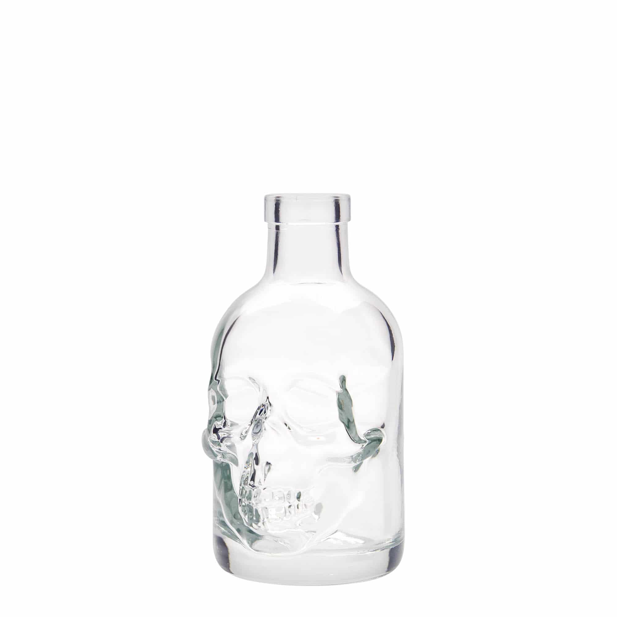 200 ml sklená fľaša „Lebka“, hrdlo: korok