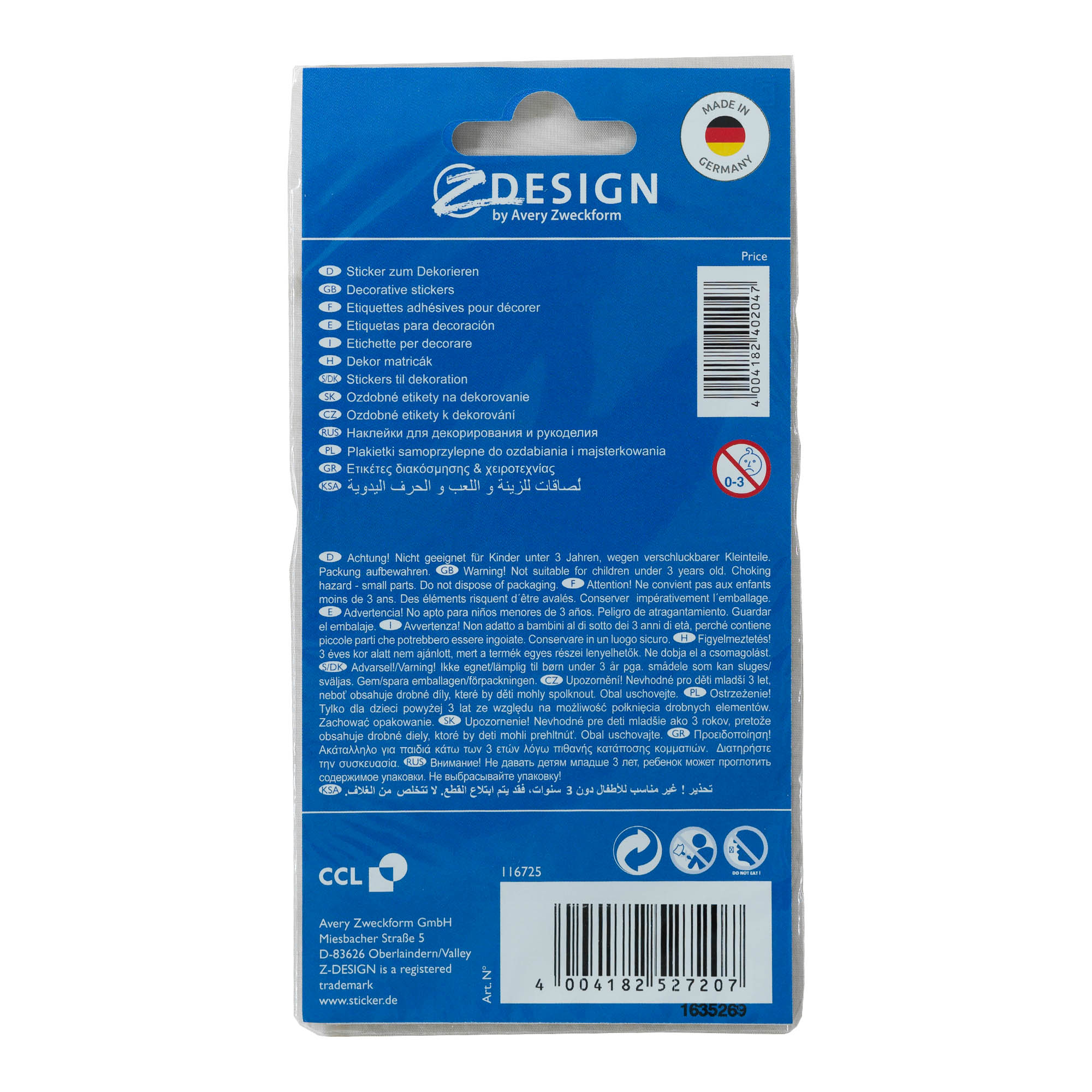 Zweckform nálepky „Vianoce“, papier, zlatá-strieborná