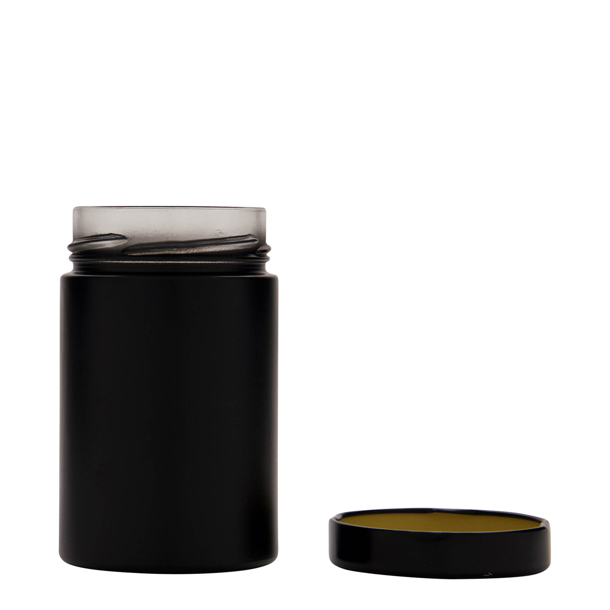 327 ml okrúhla sklenená nádoba 'Aurora', čierna, hrdlo: Deep-Twist-Off (DTO 66) 327 ml okrúhla sklenená nádoba 'Aurora', čierna, hrdlo: Deep-Twist-Off (DTO 66)