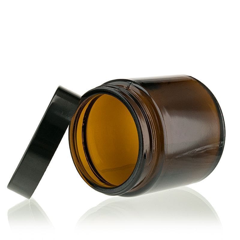 120 ml téglik „Brown Line“, sklený, hnedá farba, hrdlo: skrutkovací uzáver