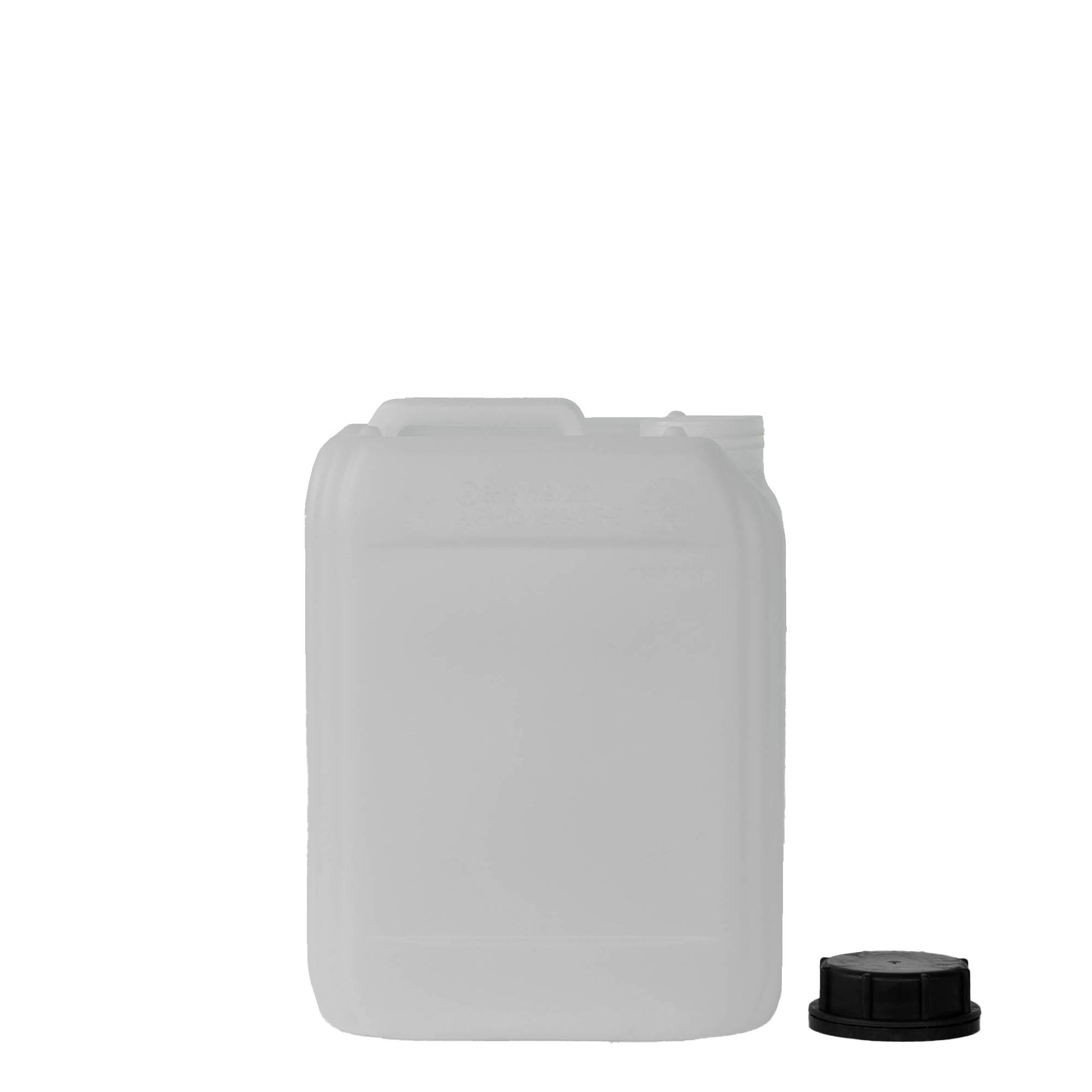 5 l kanister, obdĺžnikový, HDPE plast, prírodný, hrdlo: ND 55