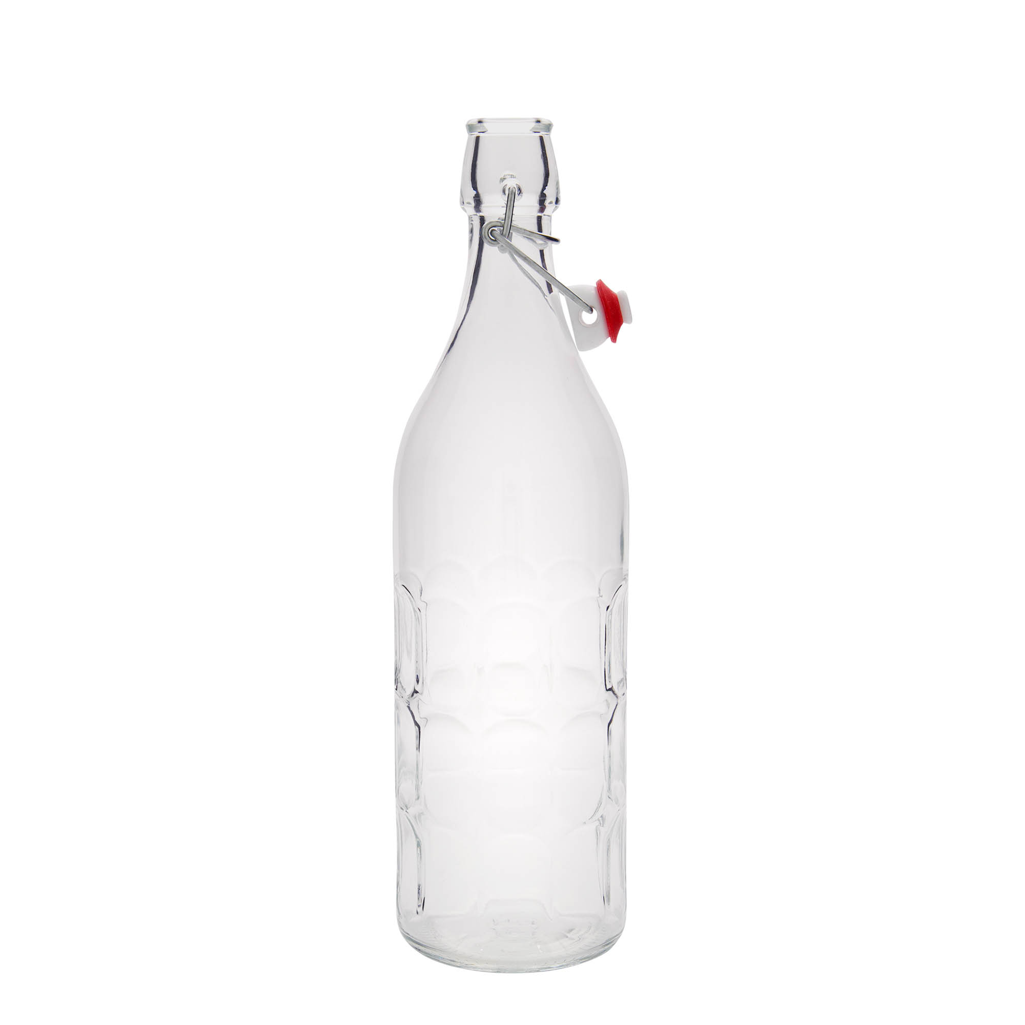 1 000 ml sklenená fľaša Moresca, hrdlo: uzáver s pántom 1 000 ml sklenená fľaša Moresca, hrdlo: uzáver s pántom