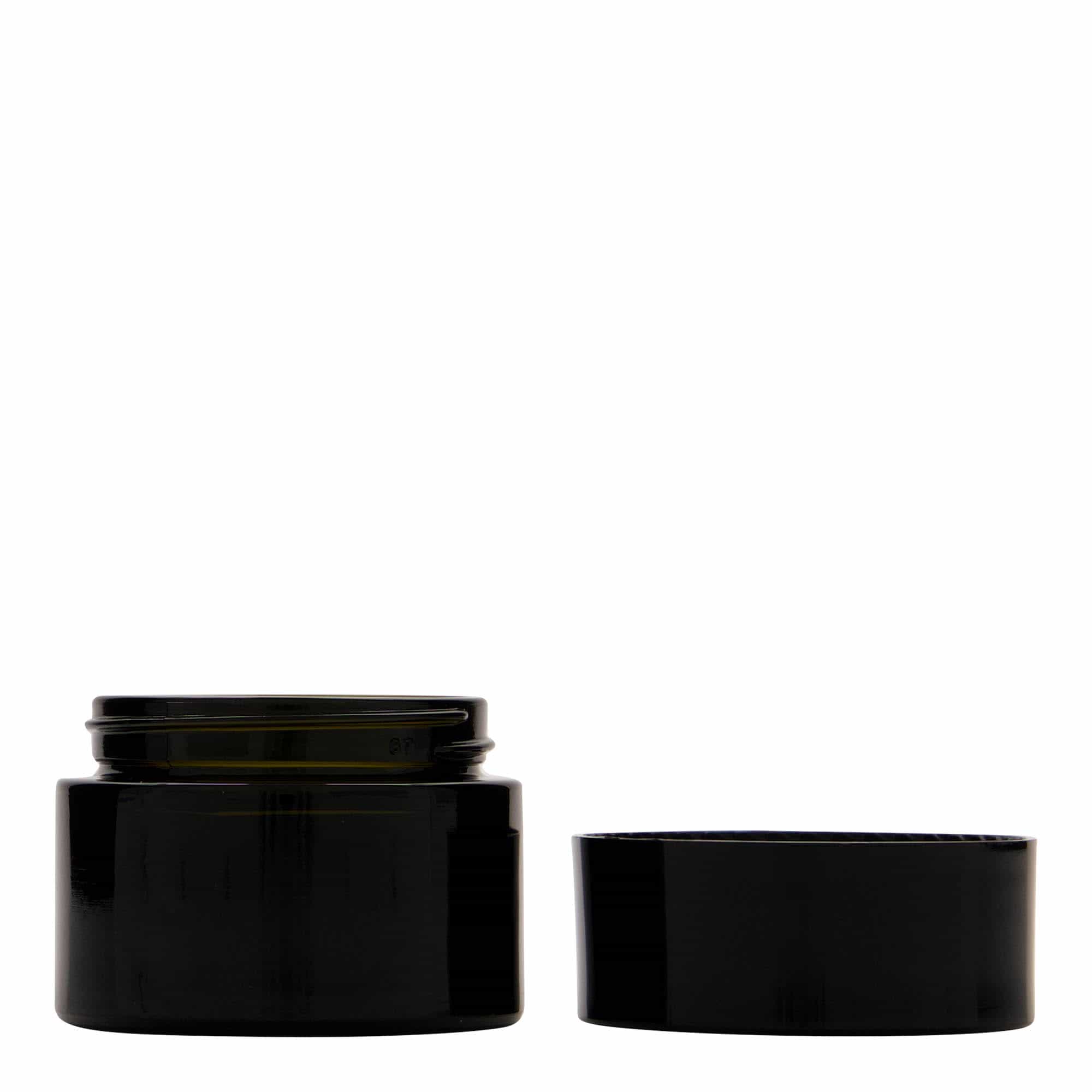 50 ml recyklovaný téglik „Floria“, sklený, antická zelená farba, hrdlo: GPI 58/400