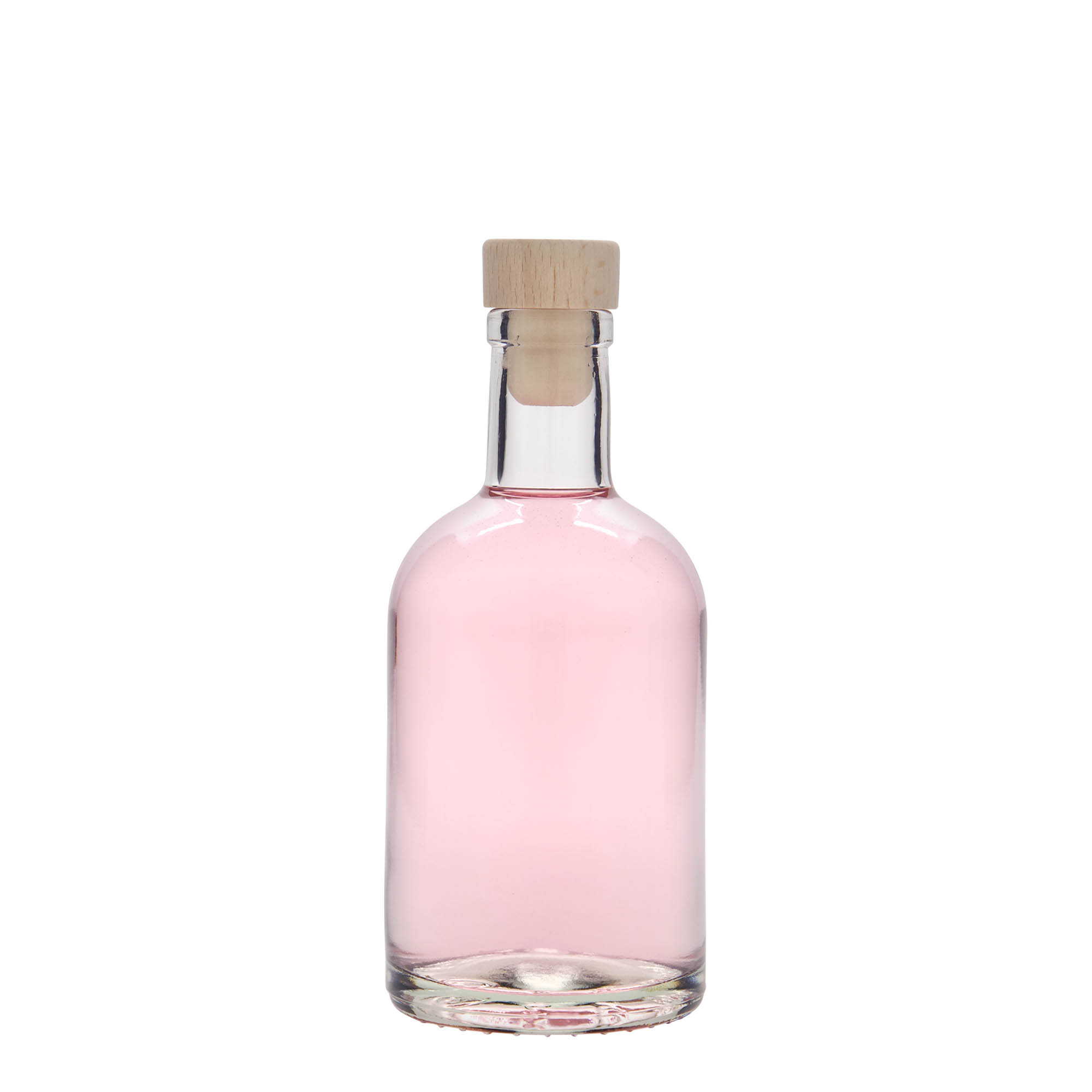 250 ml sklenená fľaša 'First Class', hrdlo: korkové