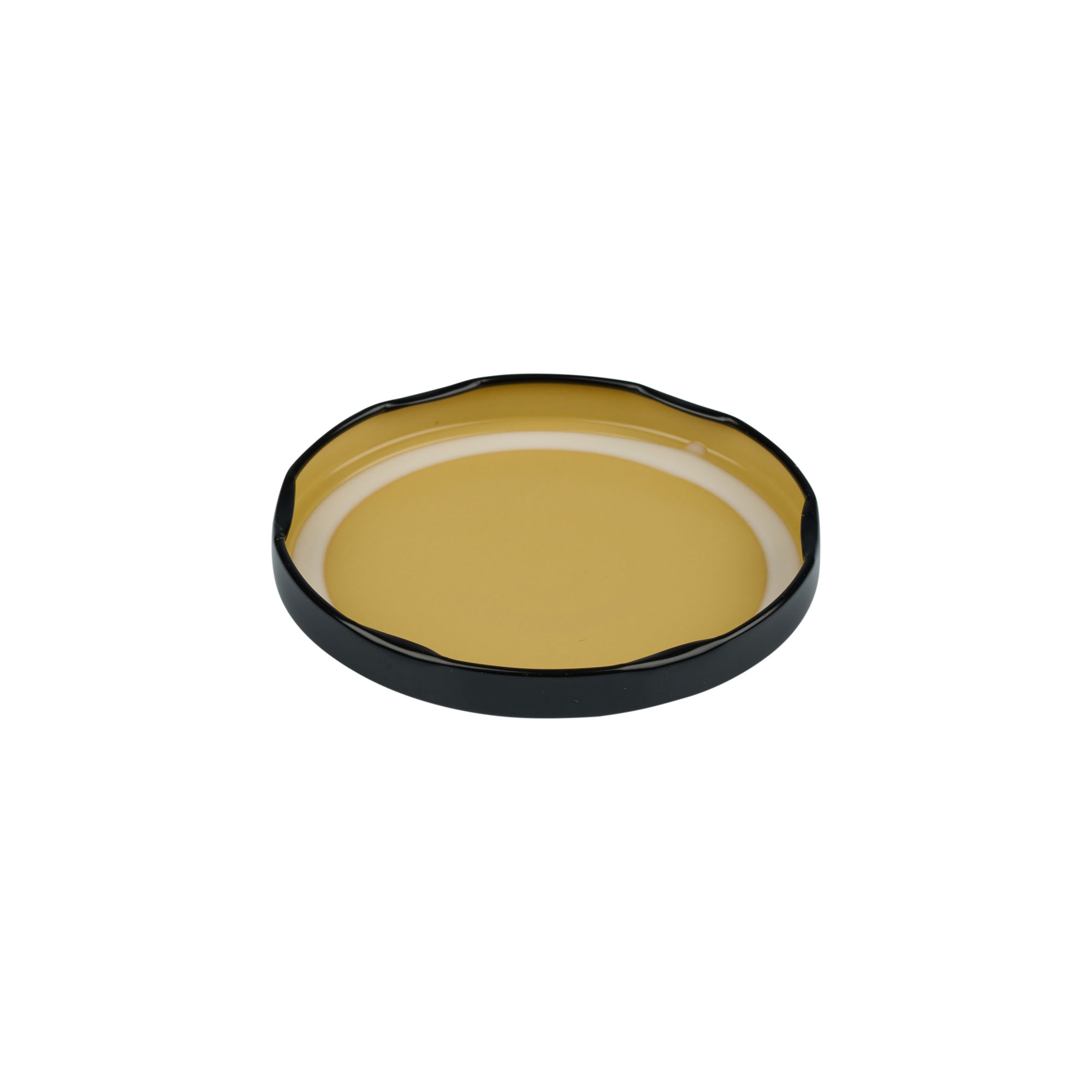 Viečko Twist-Off, biely plech, čierne, pre hrdlo: TO 82