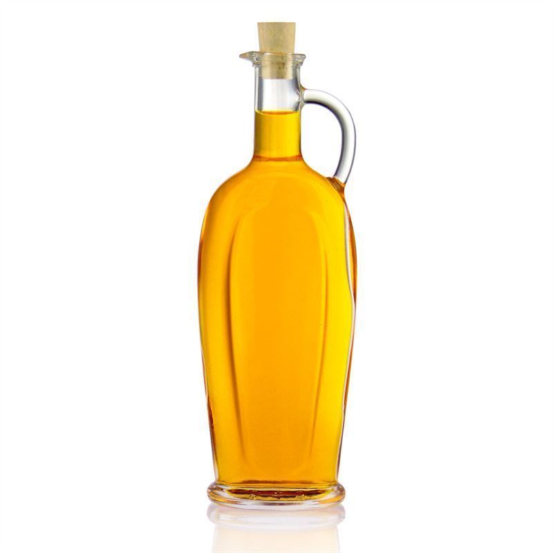 500 ml sklenená fľaša 'Eleganta', oválna, hrdlo: korkové 500 ml sklenená fľaša 'Eleganta', oválna, hrdlo: korkové