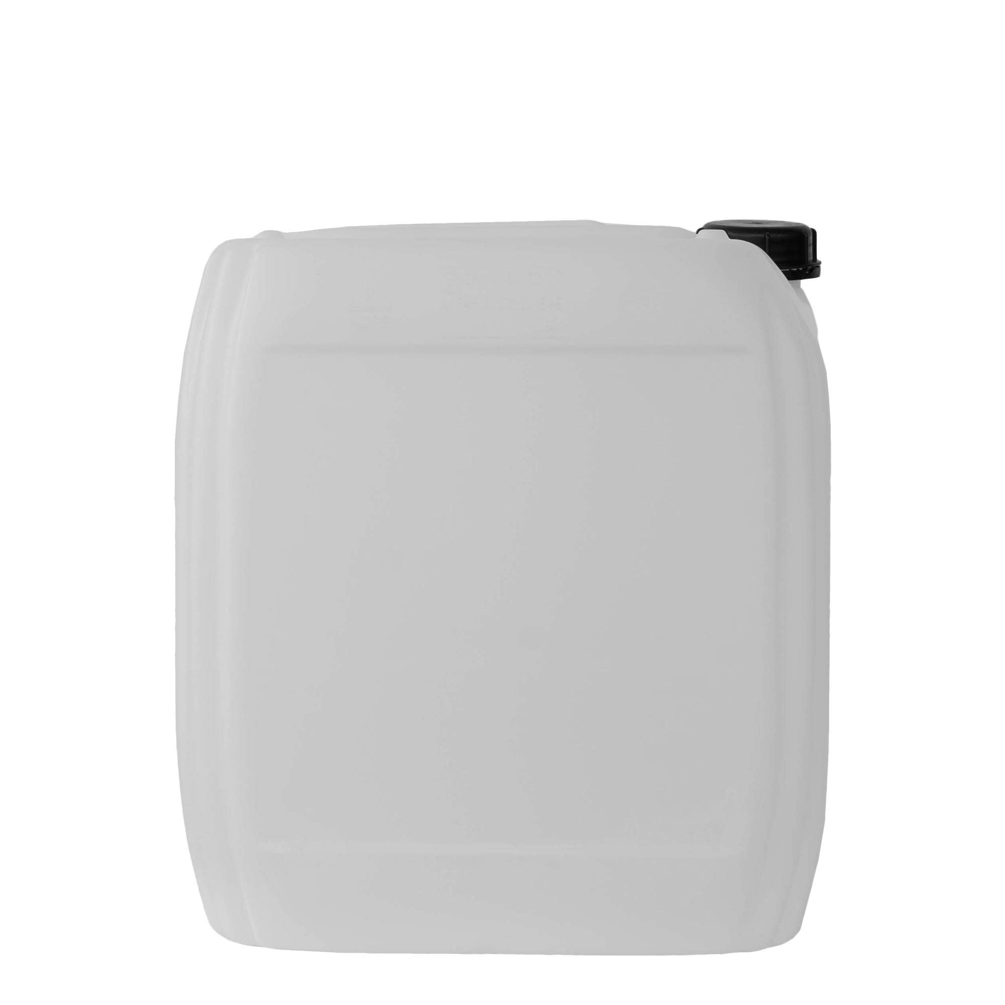 25 l kanister, obdĺžniková, HDPE plast, prírodná farba, hrdlo: ND 60