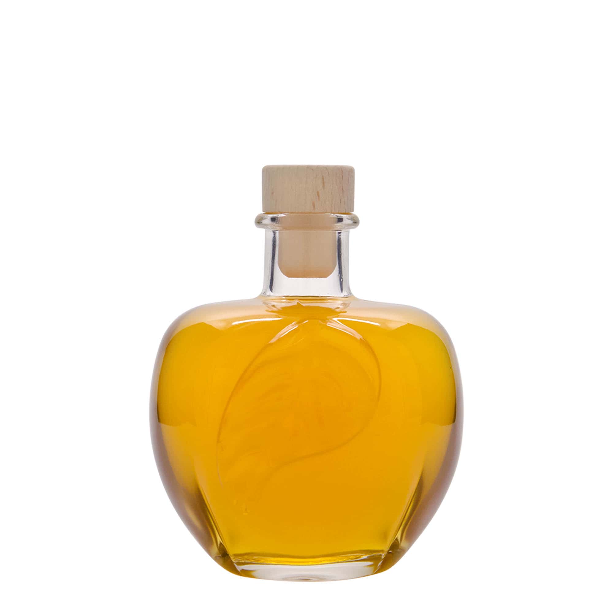 350 ml sklená fľaša „Jablko“, hrdlo: korok