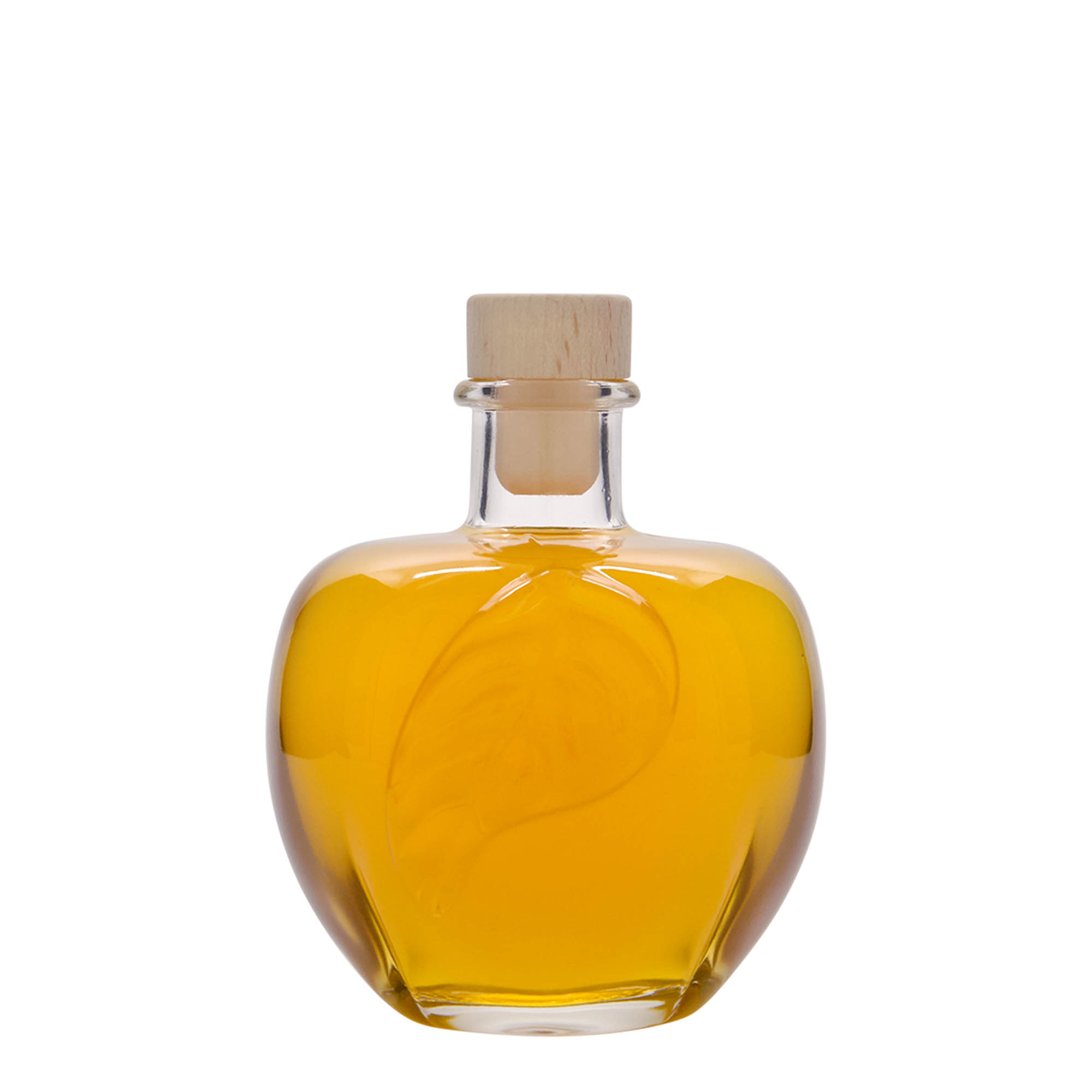 350 ml sklenená fľaša 'Jablko', hrdlo: korok