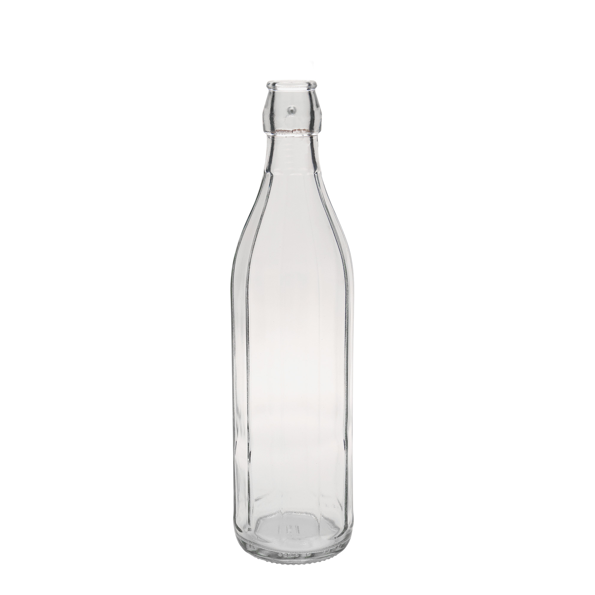 750 ml sklenená fľaša 'Bravo', desaťuholníková, hrdlo: uzáver s pákou 750 ml sklenená fľaša 'Bravo', desaťuholníková, hrdlo: uzáver s pákou