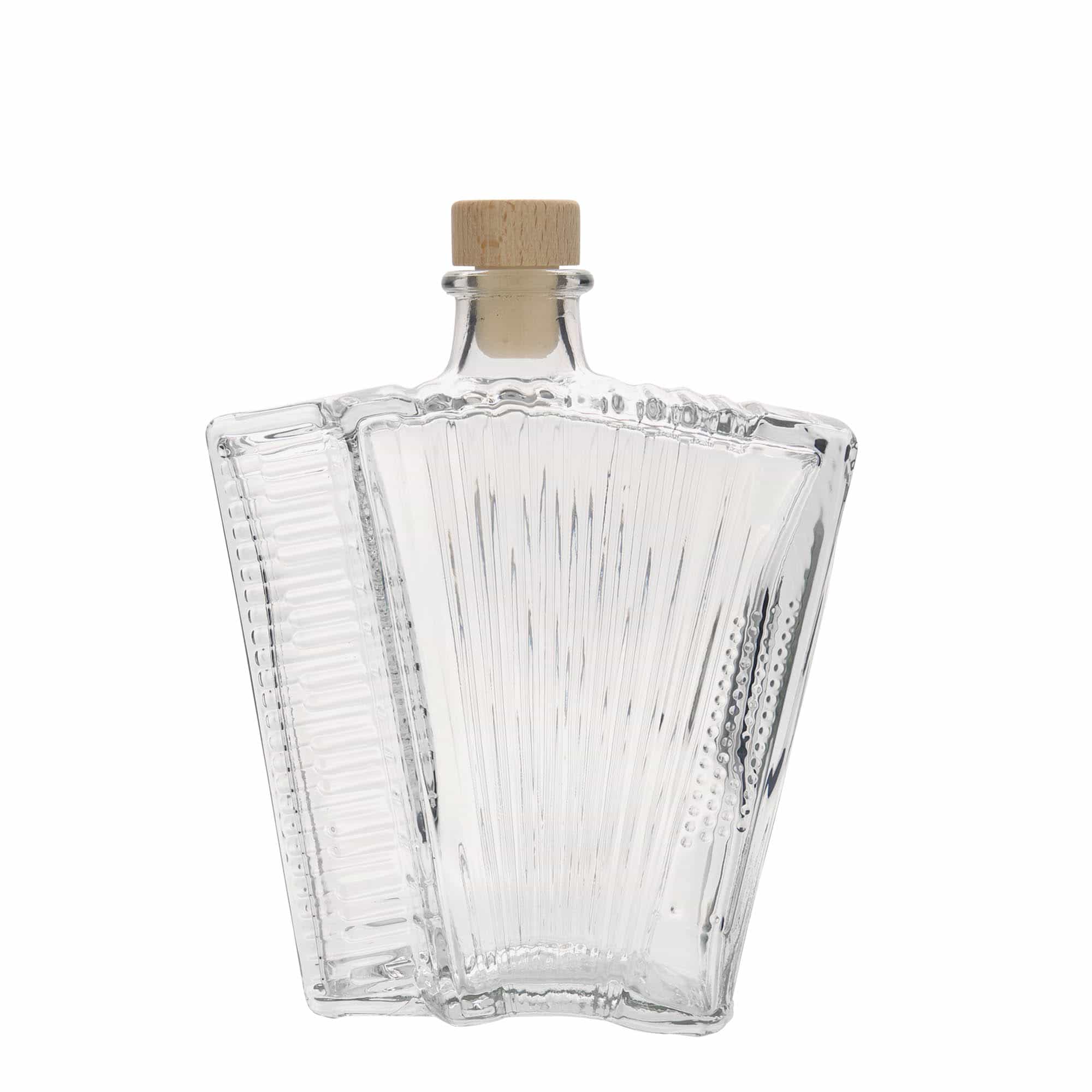 500 ml sklená fľaša „Akordeón“, hrdlo: korok