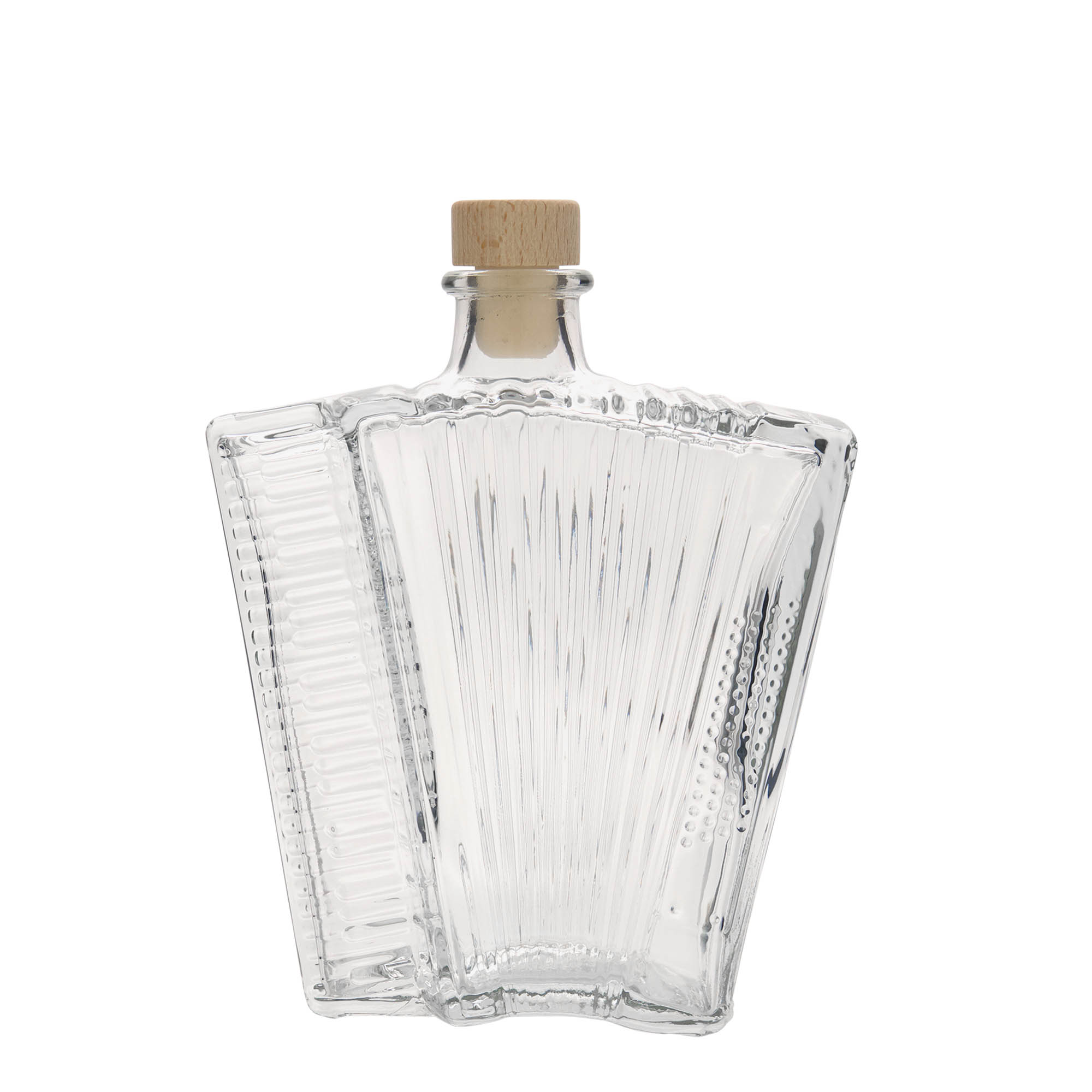 500 ml sklenená fľaša 'Akkordeon', hrdlo: korok