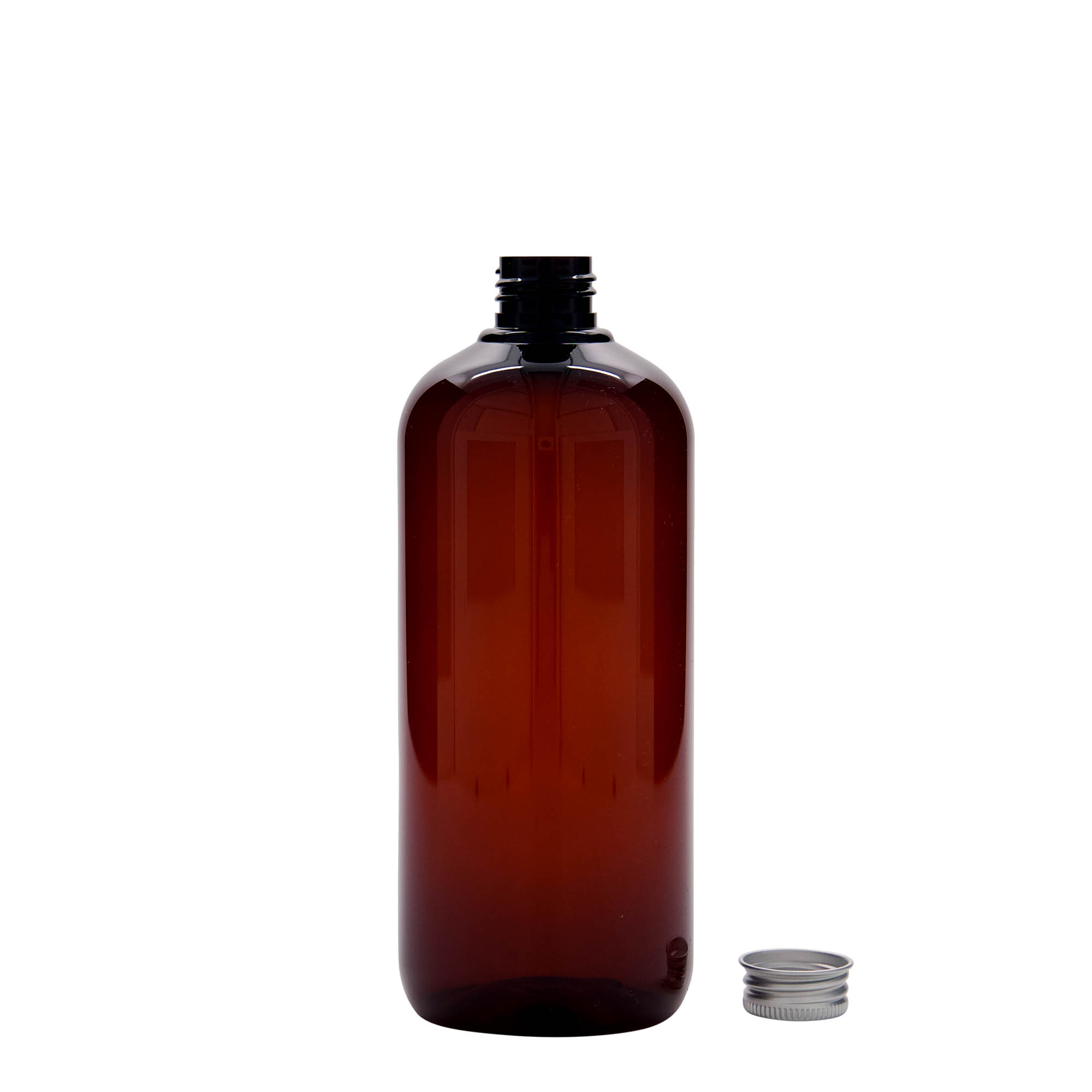 500 ml recyklovateľná plastová fľaša 'Victor's Best', PCR, hnedá, hrdlo: 24/410