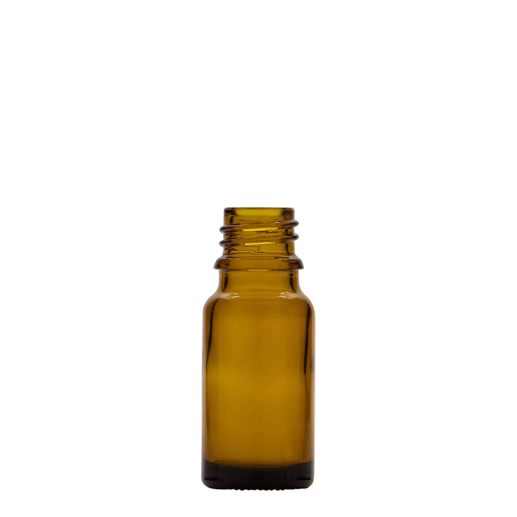10 ml lekárska fľaša s dávkovačom na lotion, sklo, hnedá, hrdlo: DIN 18