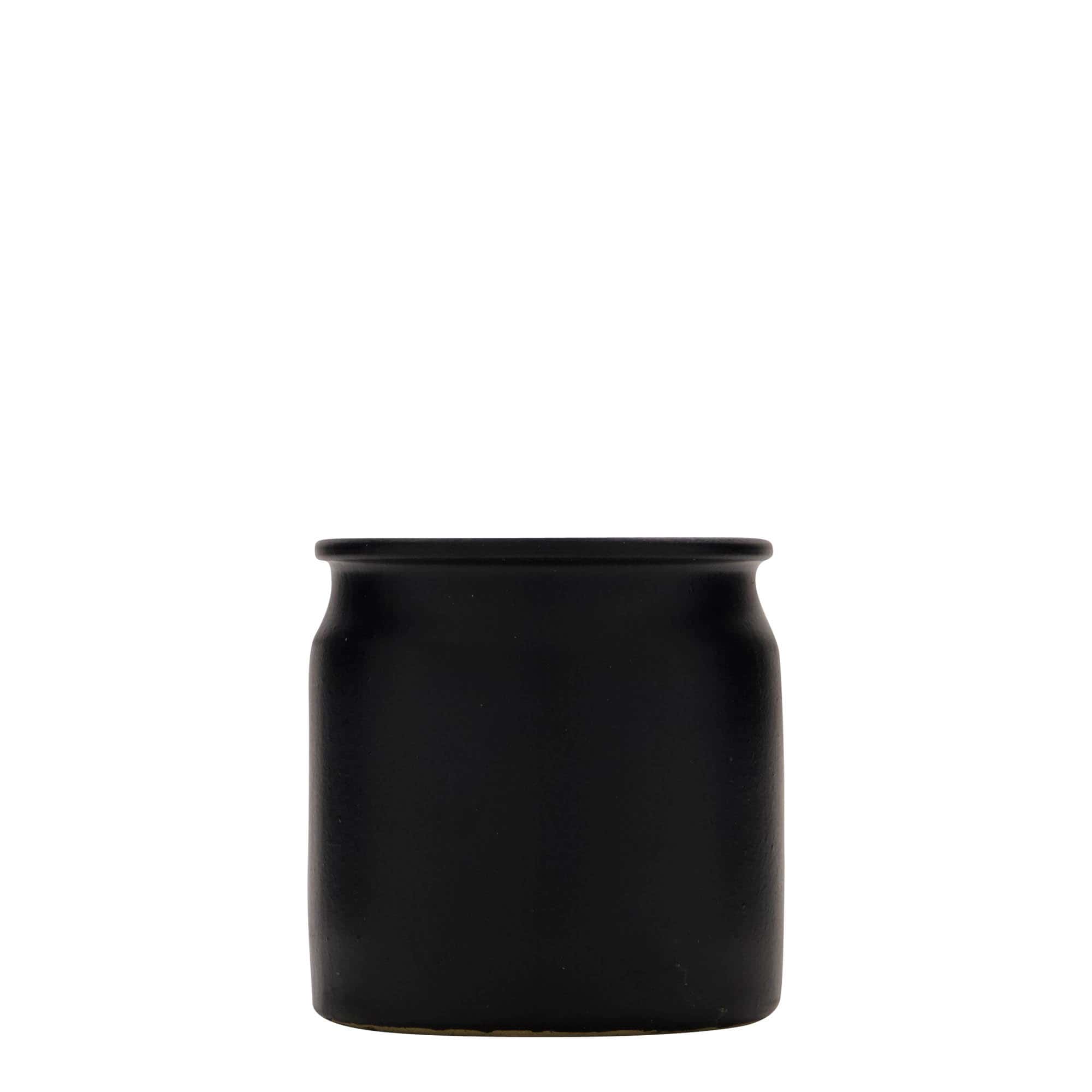 160 ml kameninový hrniec, keramika, čierna farba, hrdlo: korok 160 ml kameninový hrniec, keramika, čierna farba, hrdlo: korok