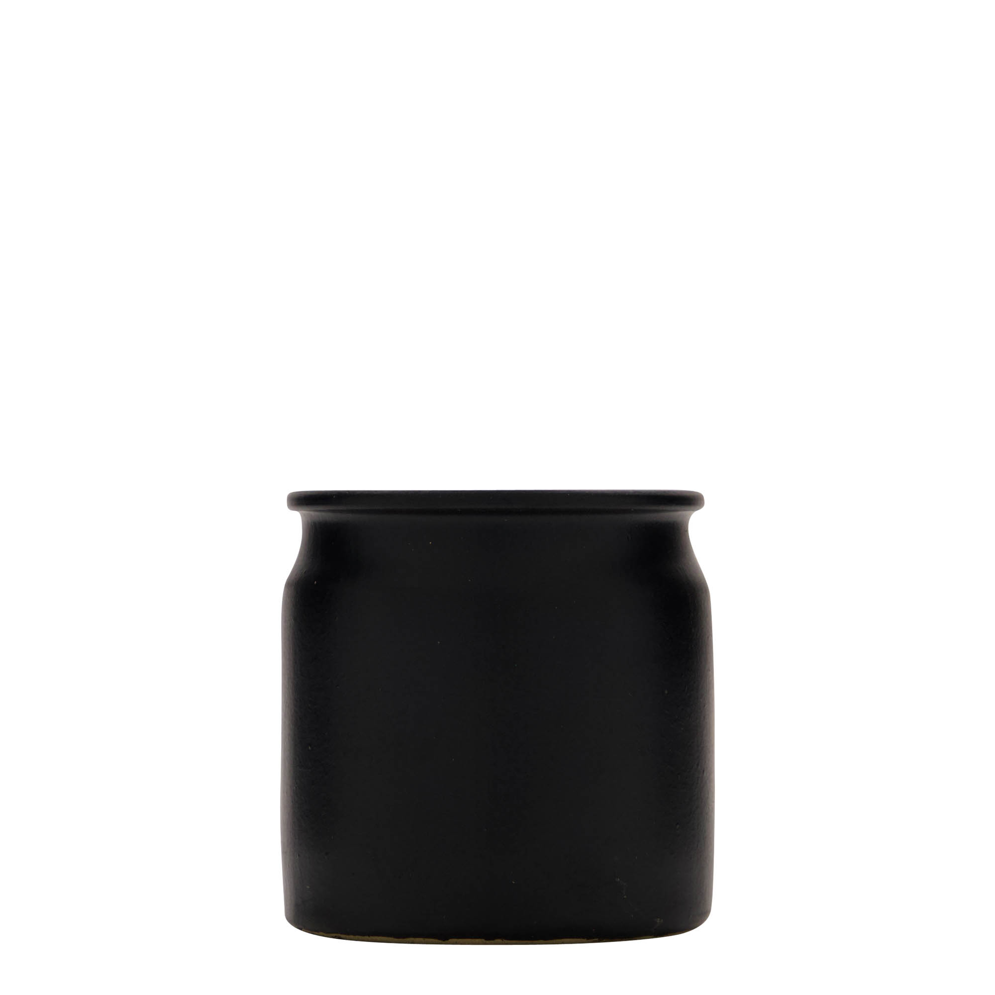 160 ml kameninový hrnček, keramika, čierny, hrdlo: korkové