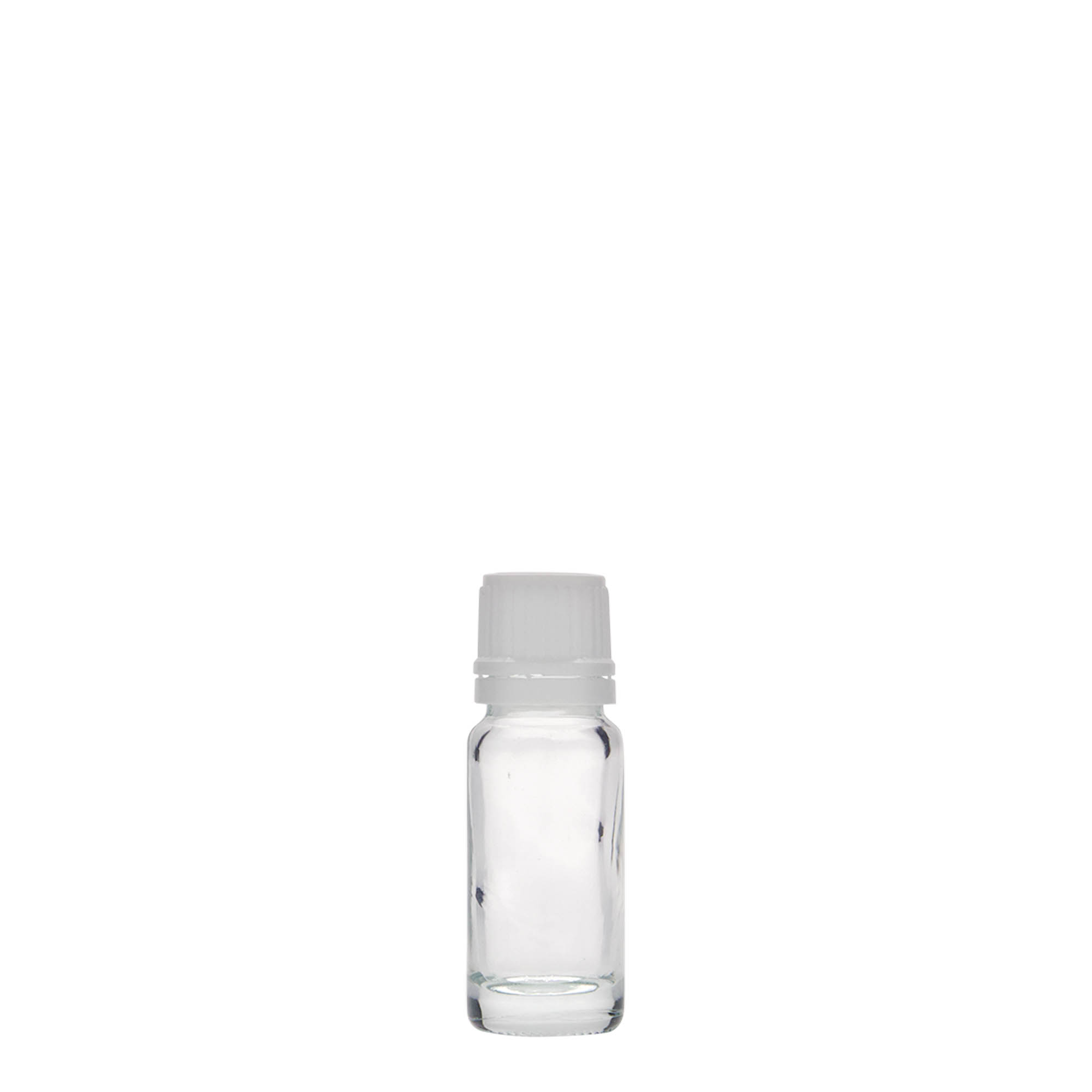 10 ml lekárska fľaša, sklo, hrdlo: DIN 18