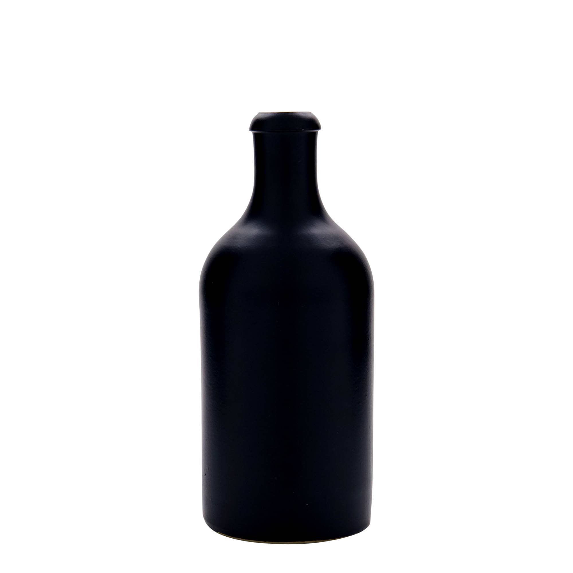 500 ml hlinený krčah, kamenina, čierna farba, hrdlo: korok 500 ml hlinený krčah, kamenina, čierna farba, hrdlo: korok