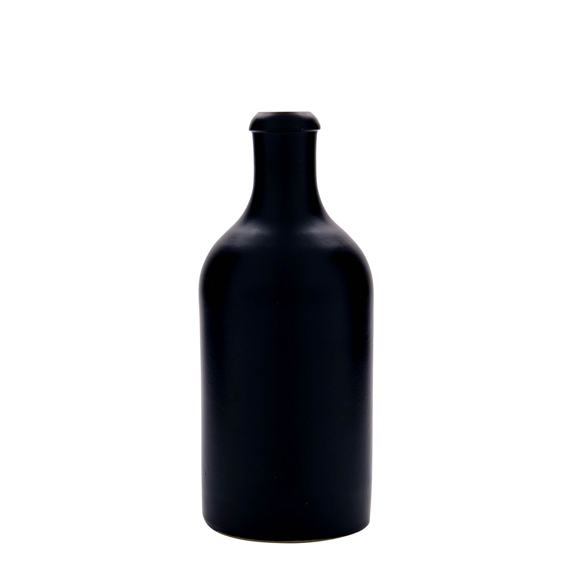 500 ml hlinený džbán, kamenina, čierny, ústie: korok