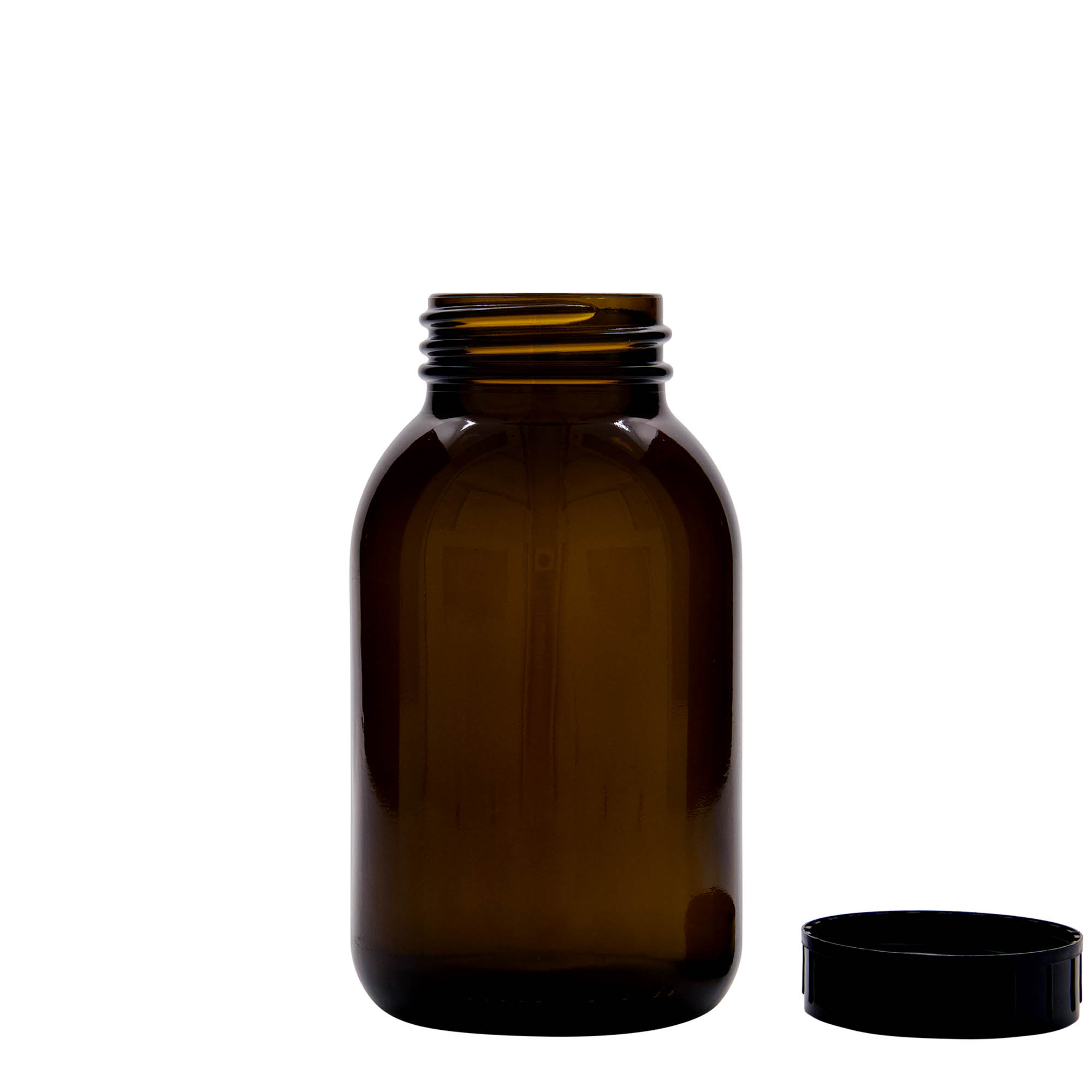 500 ml širokootvorová fľaša, hnedá, hrdlo: DIN 55 500 ml širokootvorová fľaša, hnedá, hrdlo: DIN 55
