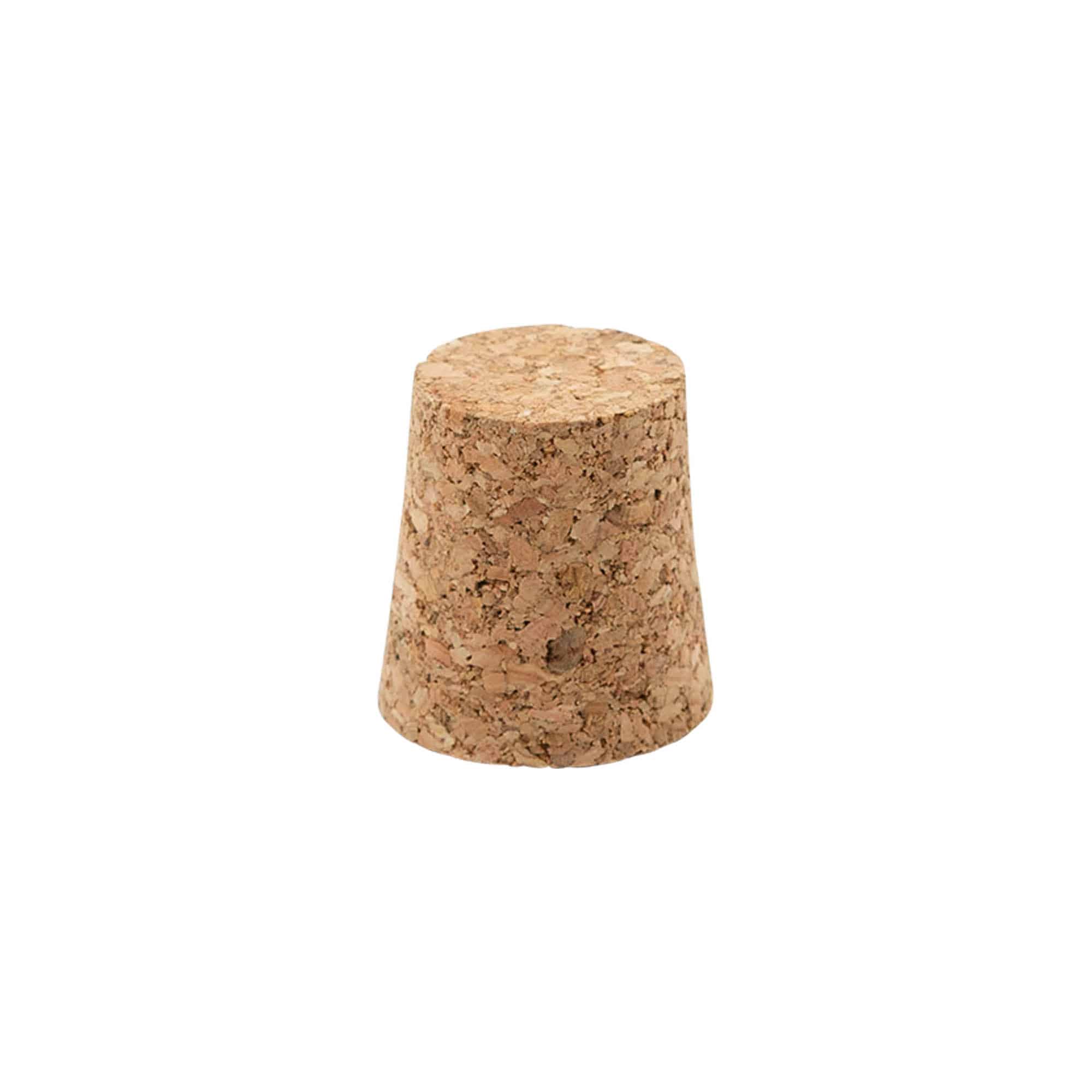 Špicaté zátky 21-26 x 27, lisovaný korok, béžová farba, pre hrdlo: korok