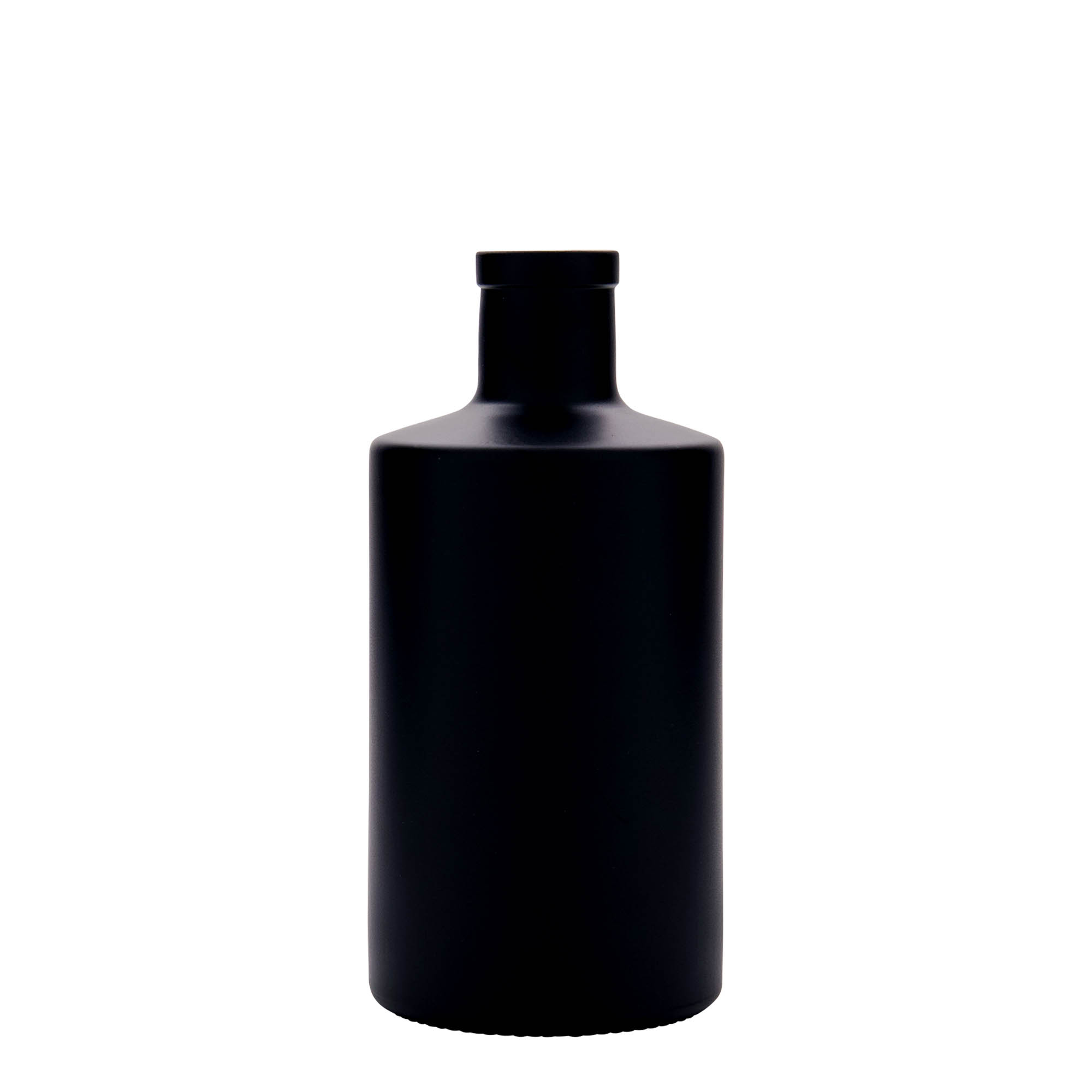 500 ml sklenená fľaša 'Caroline', čierna, hrdlo: korok
