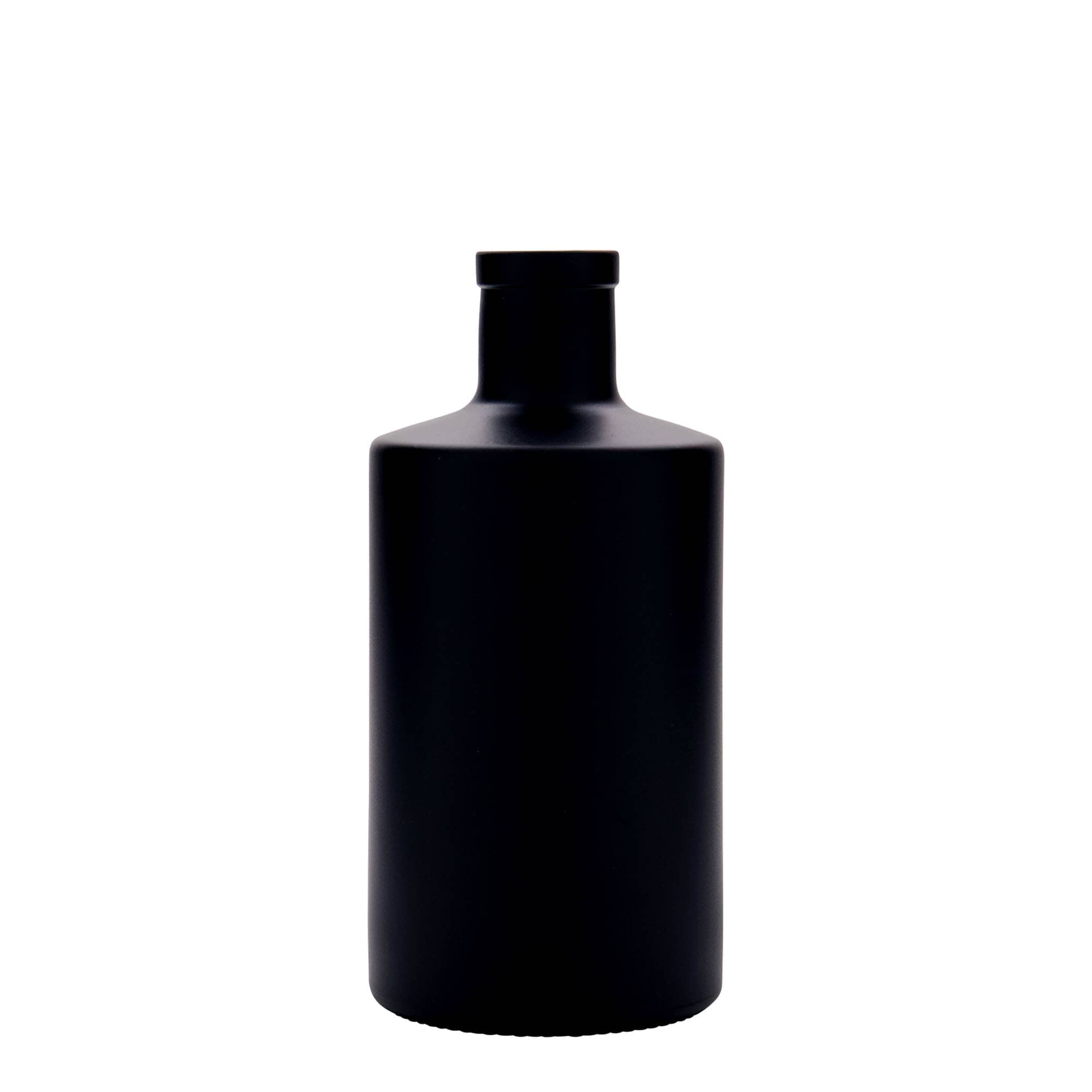 500 ml sklenená fľaša 'Caroline', čierna, hrdlo: korok