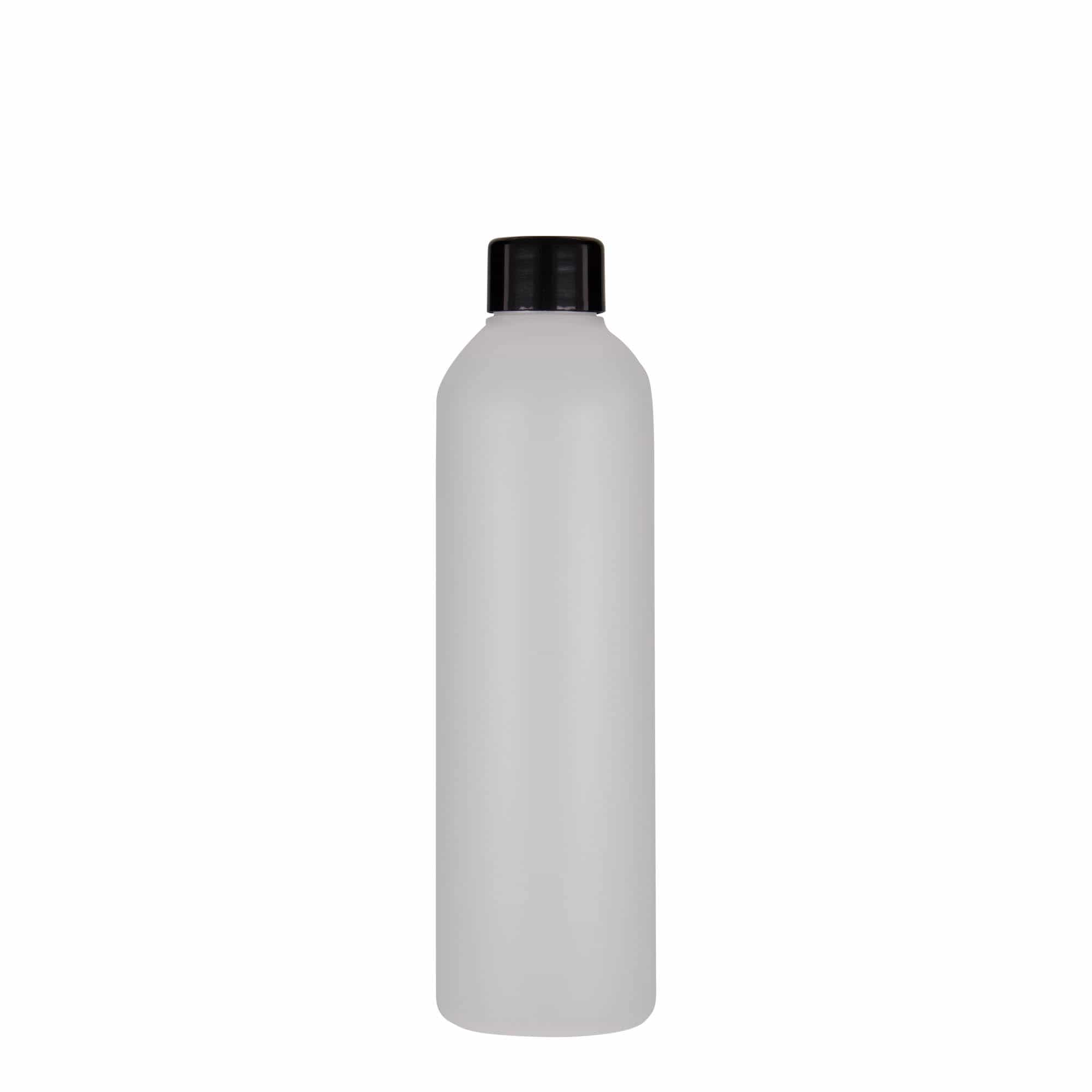 250 ml plastová fľaša „Tuffy“, HDPE, prírodná farba, hrdlo: GPI 24/410