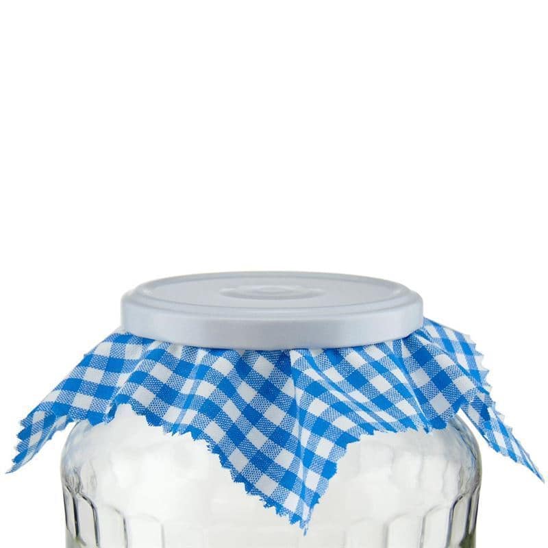 Textilné dečky kárované 15 x 15, štvorcové, textil, petrolejová farba, hrdlo: TO58-TO82