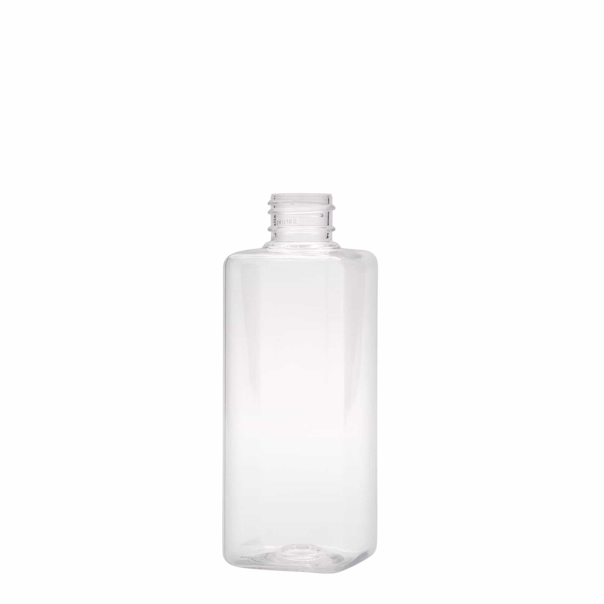 200 ml PET fľaša „Karl“, štvorcová, plast, hrdlo: GPI 24/410