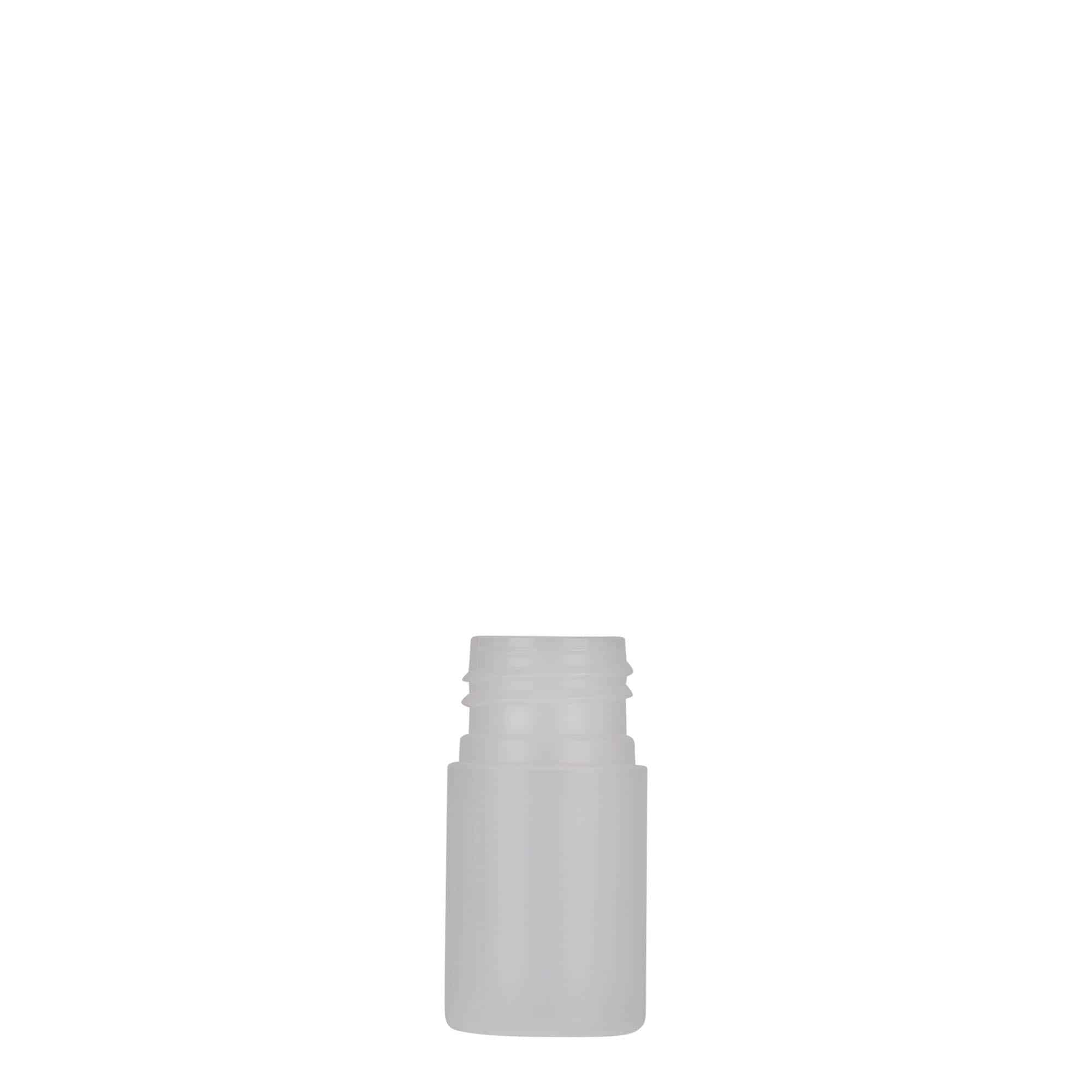 15 ml plastová fľaša „Tuffy“, HDPE, prírodná farba, hrdlo: GPI 24/410 15 ml plastová fľaša „Tuffy“, HDPE, prírodná farba, hrdlo: GPI 24/410