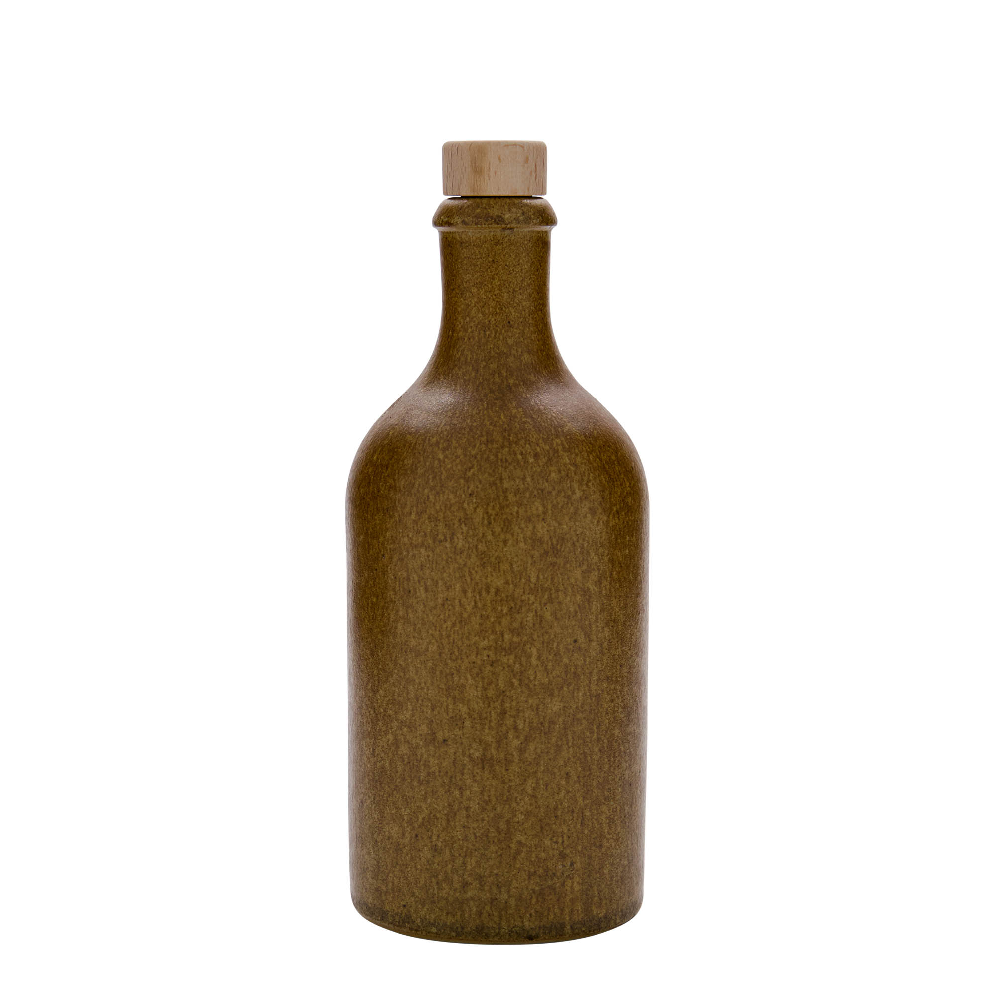 500 ml hlinený džbán, kamenina, hnedo-kryštalický, hrdlo: korok