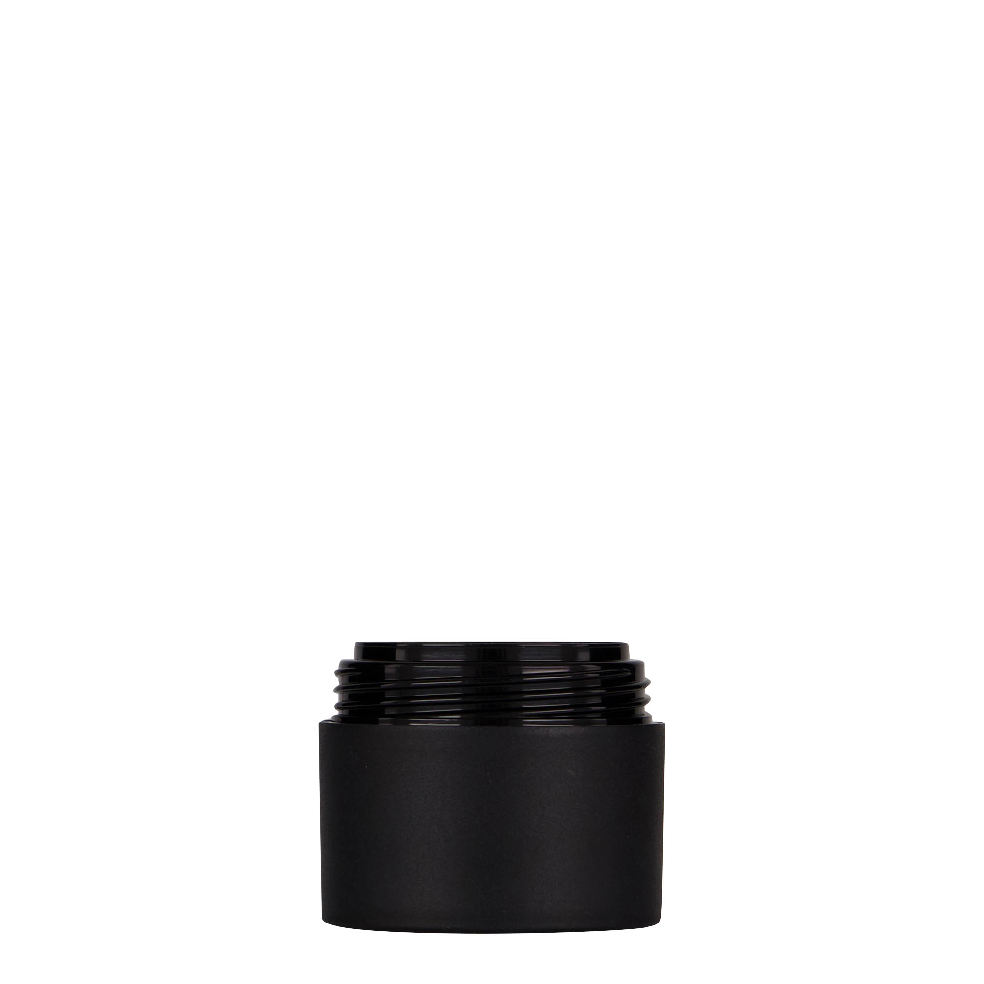30 ml plastová dóza 'Antonella', PP, čierna, hrdlo: závitové uzáver