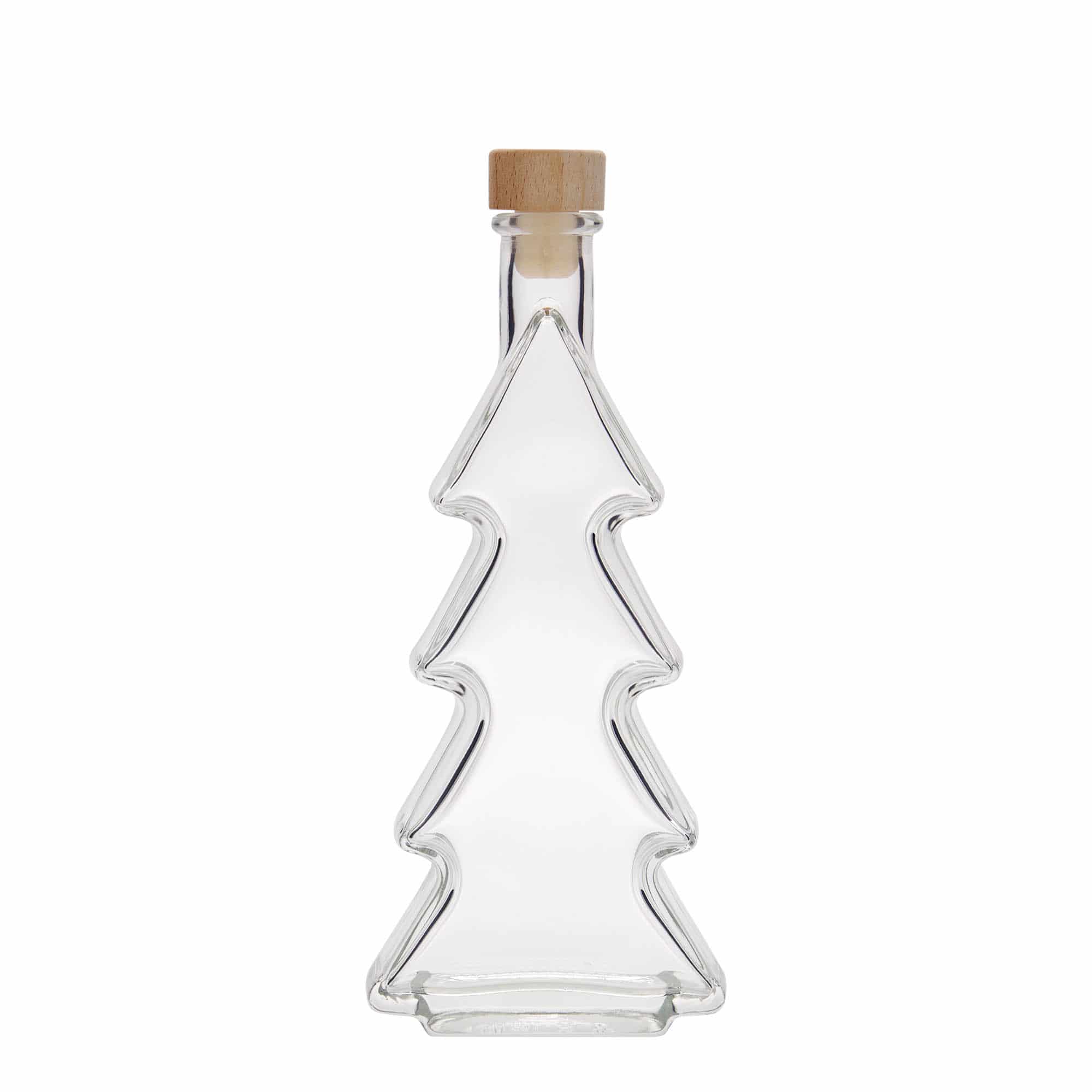 200 ml sklená fľaša „Vianočná jedlička“, hrdlo: korok