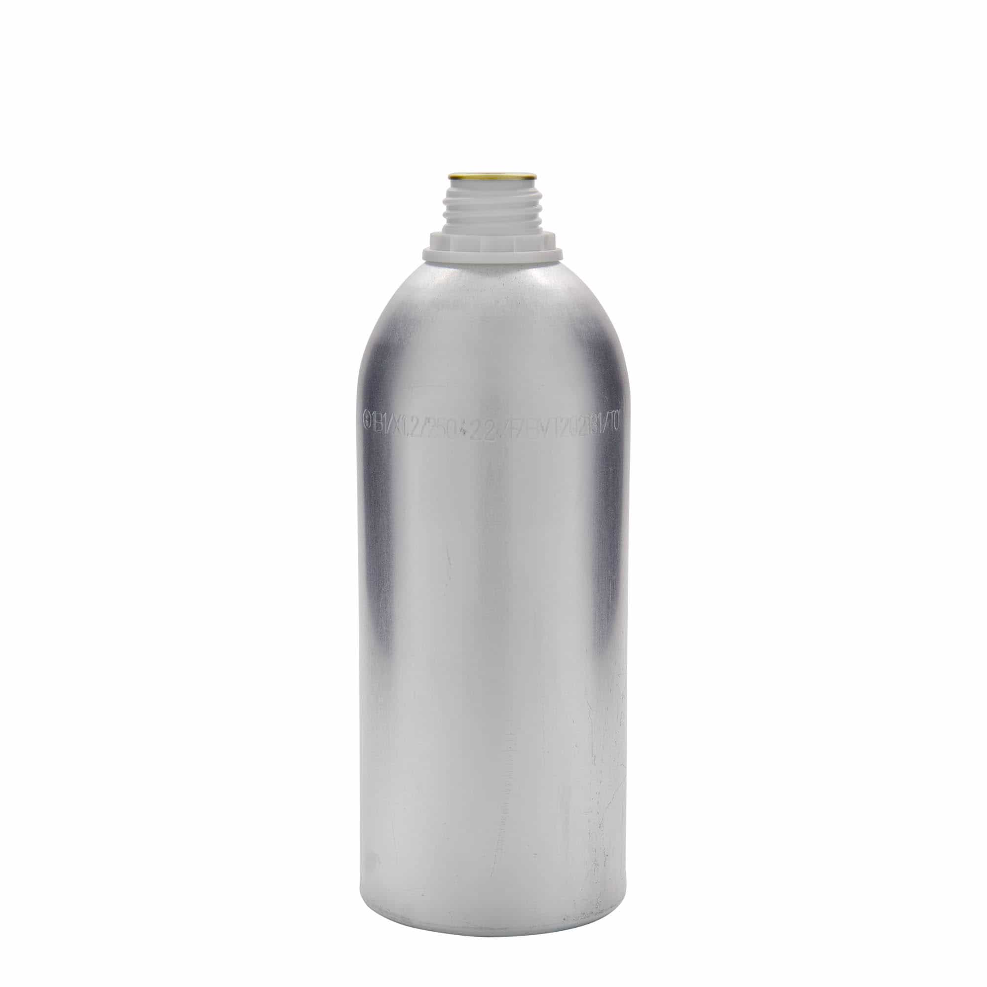 1100 ml hliníková fľaša, kov, strieborná farba, hrdlo: DIN 32