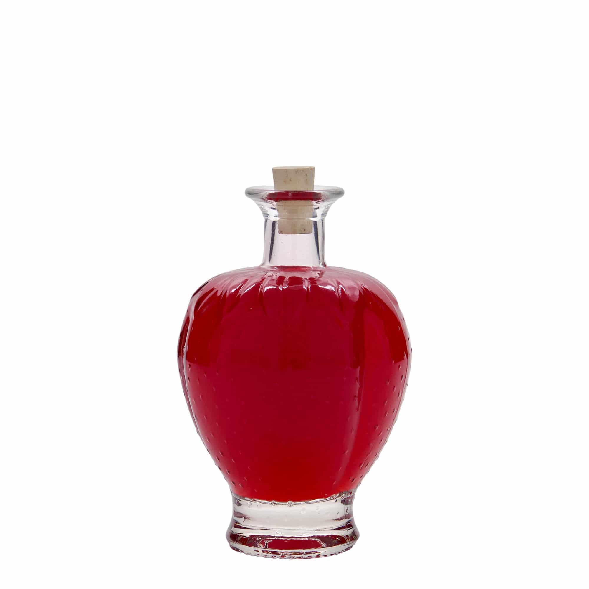 200 ml sklená fľaša „Jahoda“, hrdlo: korok
